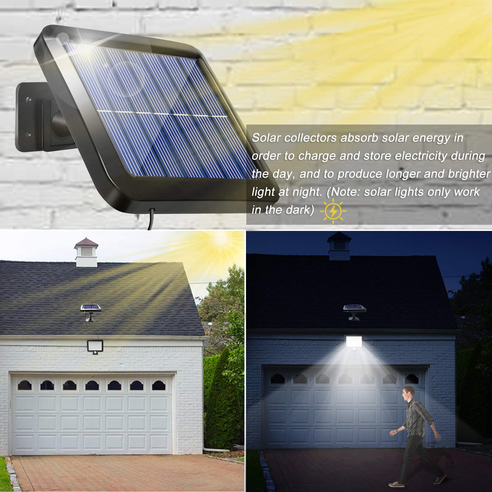 Shuniu Solar Wall Lights With Motion Sensor, 56 Leds, Ip65 Waterproof For Outdoor Use