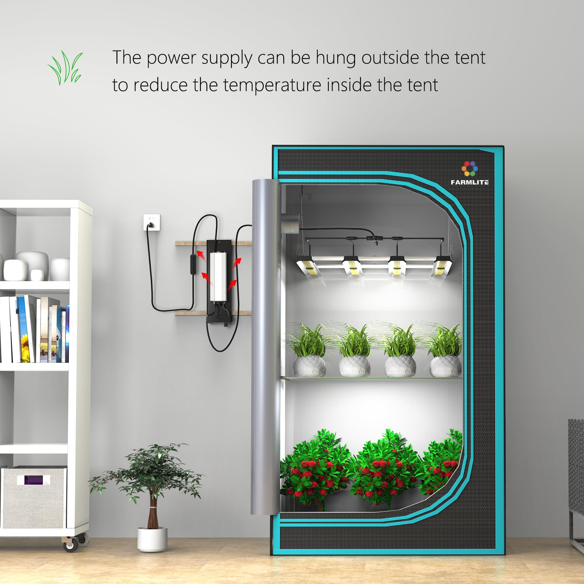 Farmlite Grow Light Led Grow Lights For Indoor Plants Full Spectrum Growing Light Plant Hanging Growing Lamps Seedling Daisy Chain Dimmable Board 4X4Ft Coverage (240Watts)