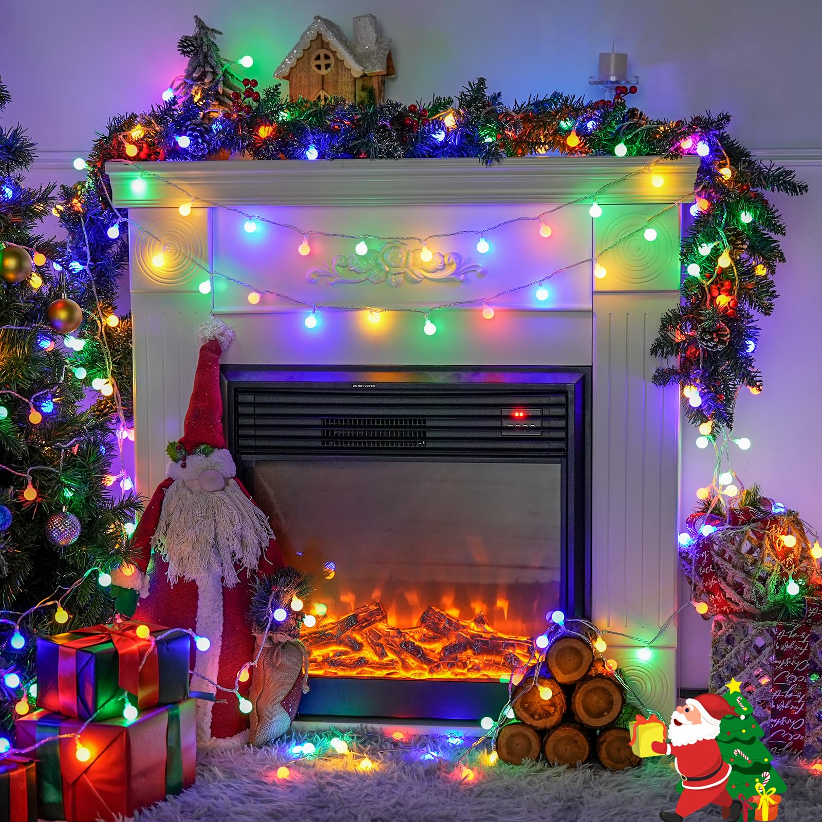 Globe String Lights 43Ft, 100 Led Fairy Lights Plug In With Remote For Bedroom Classroom,Indoor,Party,Patio- Multicolor