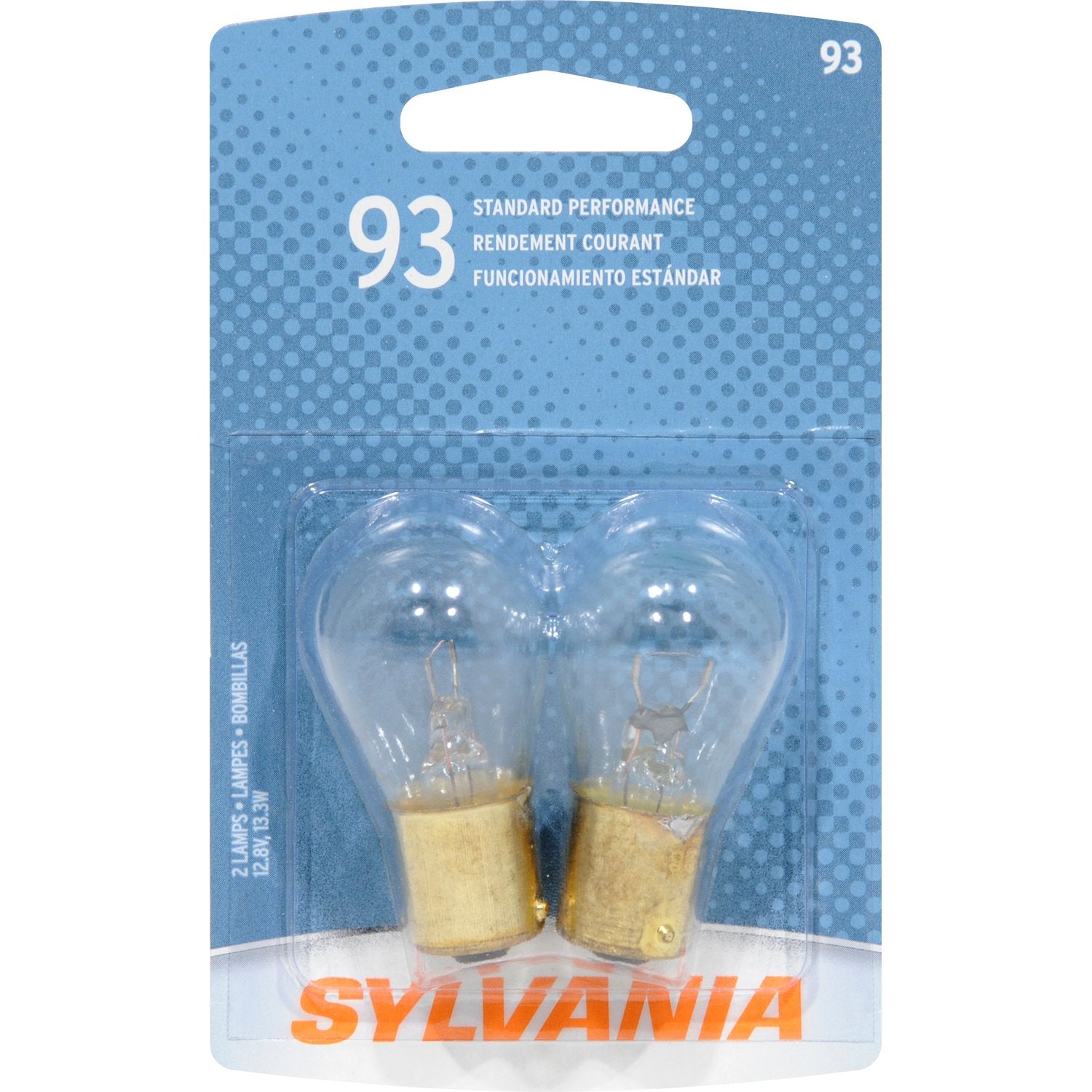 SYLVANIA 93 Basic Miniature Bulb, (Contains 2 Bulbs)
