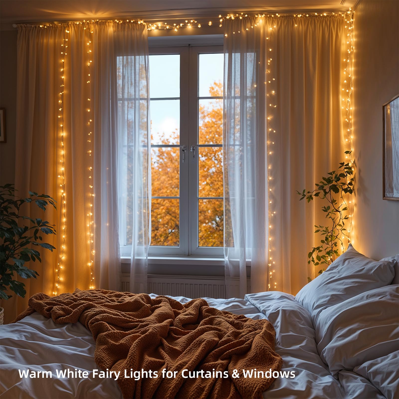 Etinga 100 Led String Lights 33Ft Warm White  Plug In Fairy Lights With 8 Lighting Modes  Indoor Outdoor Christmas Lights For Bedroom Tree Yard Patio Wedding Holiday Decor (Warm White  100 Led 33Ft)