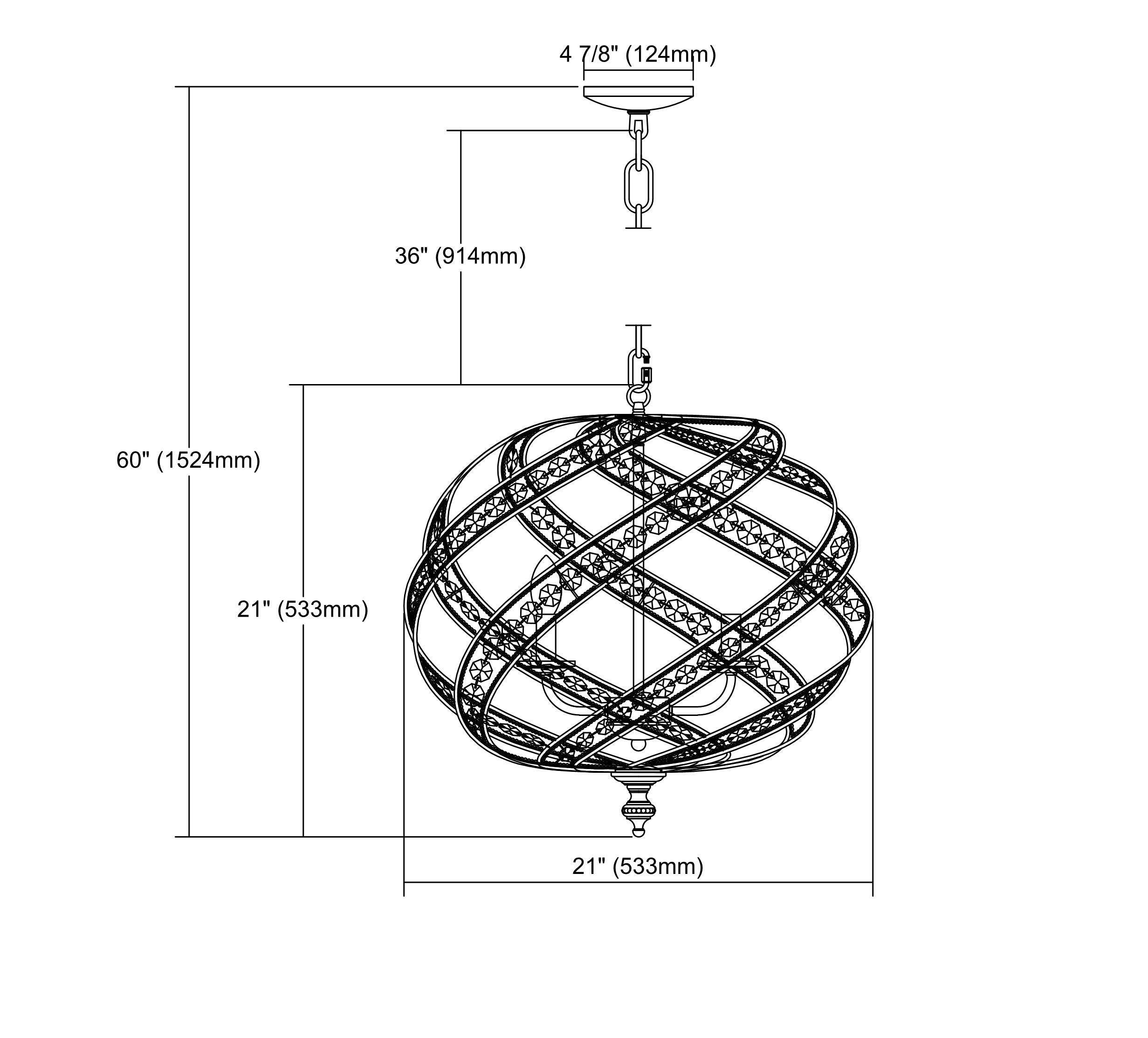 Elk Home 5-Light Chandelier In Weathered Zinc With Clear Crystal, Transitional Style, 21&quot;