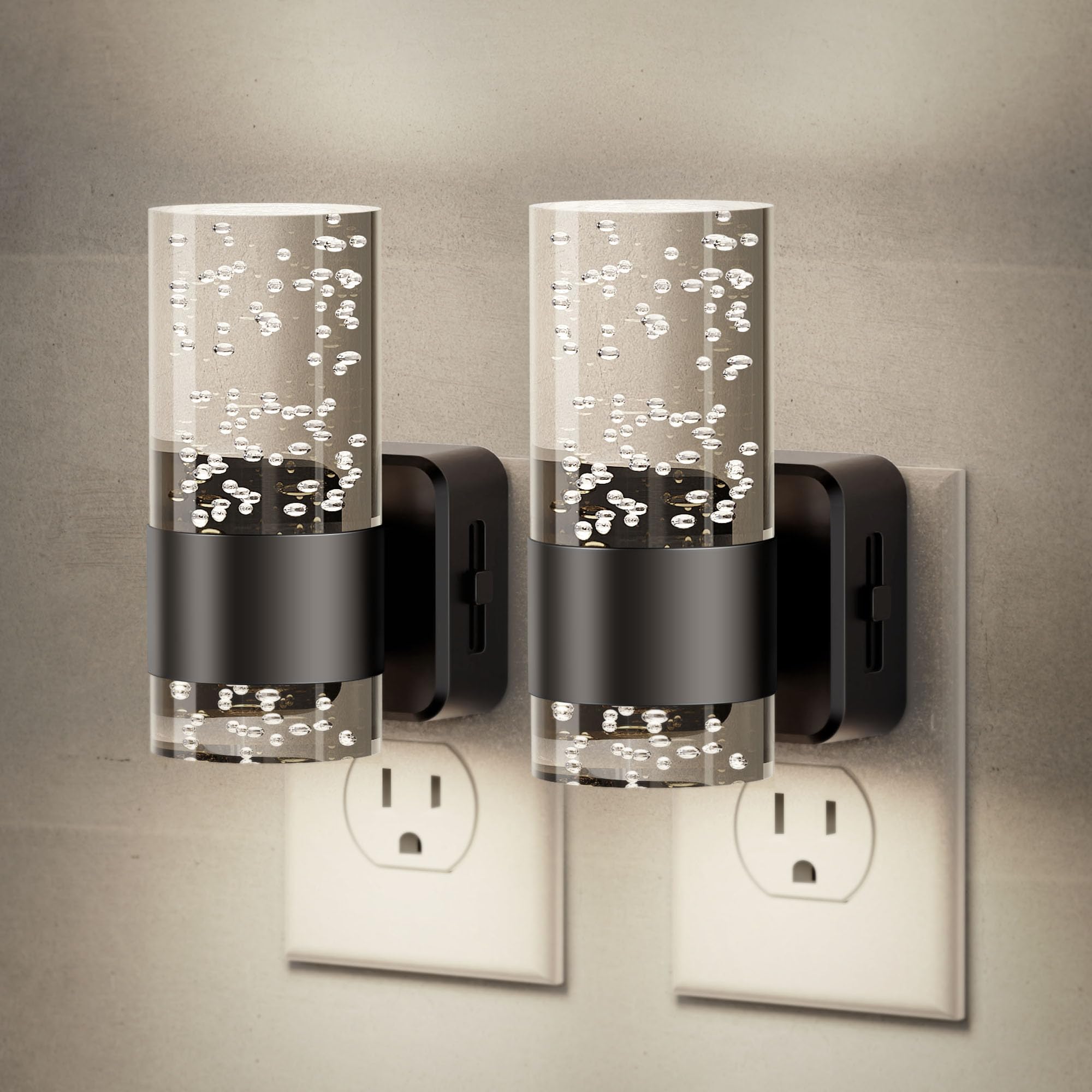 Jandcase Night Light, Night Lights Plug Into Wall,2 Pack Led Nightlight With Adjustable Brightness, 5000K,Automatic Night Light