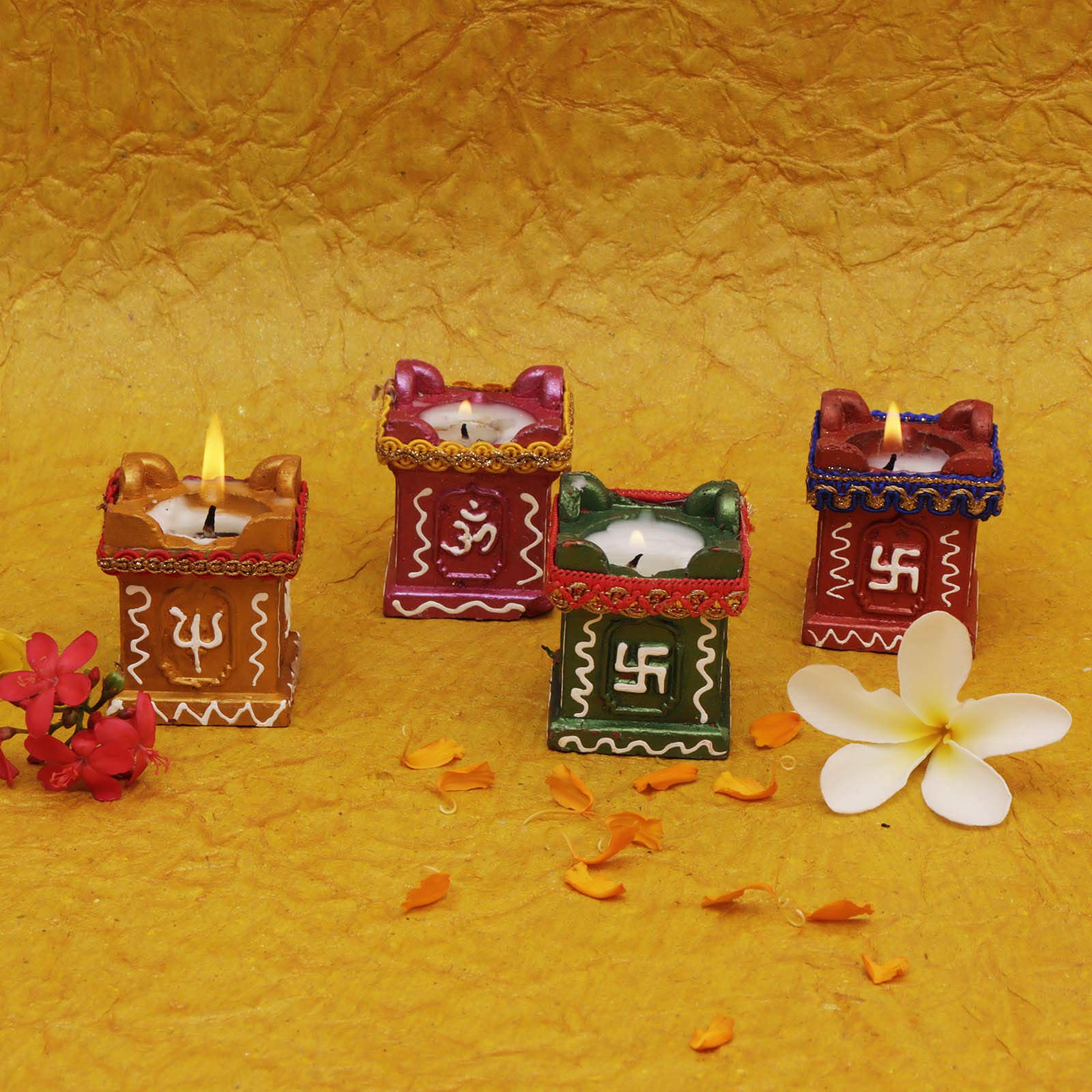Perpetual Diwali Diyas for Home Decoration - Handmade DecorativeTulsi, Clay Diya, Mitti Diya, Terracotta Diya for Navaratri and