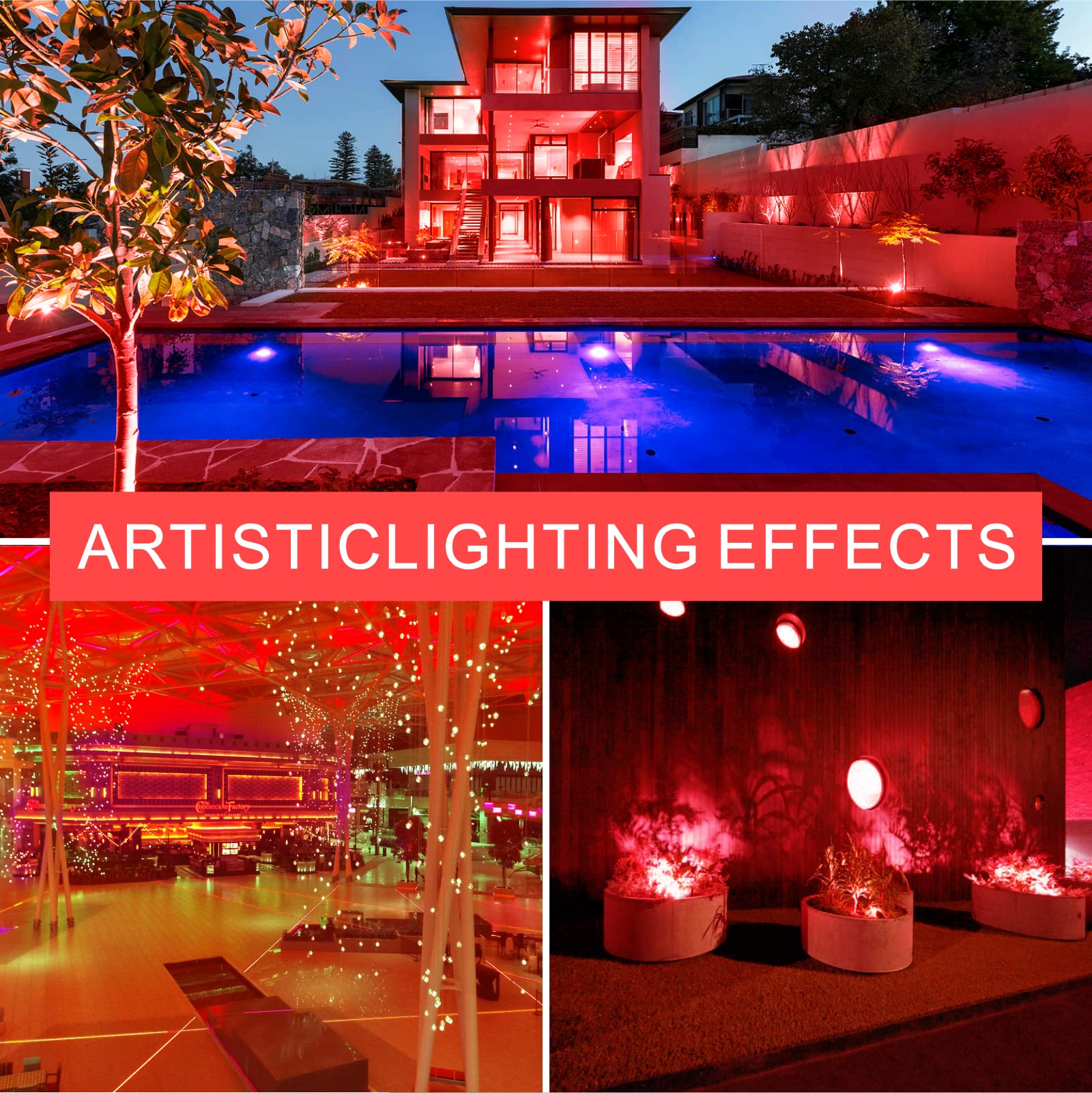 Gonhom 2 Pack Red Led A19 Light Bulbs, 9W Equivalent For Holiday & Decorative Lighting