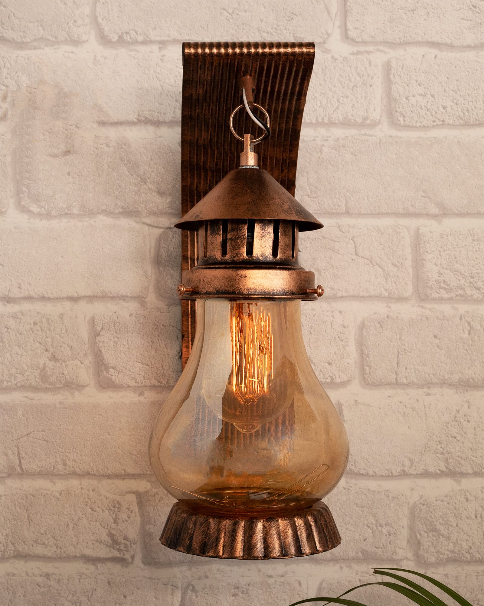 Homesake Wall Light Antique Home Decor Wall Lamp, Mandir Balcony Decoration Items Outdoor, Lanterns Home Decor Items for Living