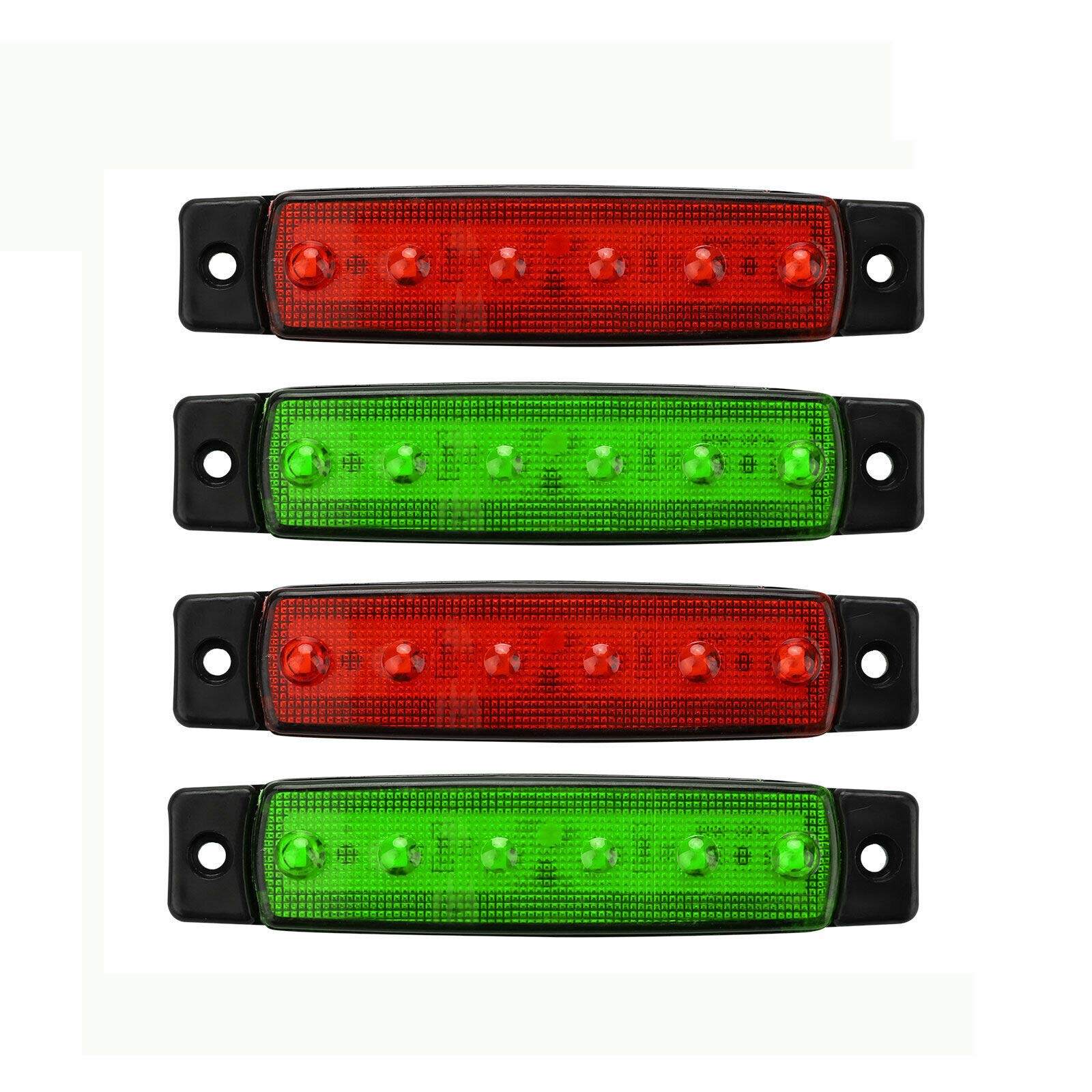 GSRECY LED Boat Navigation Lights, Stern & Bow Lights, 12V, Pack of 4, Red & Green