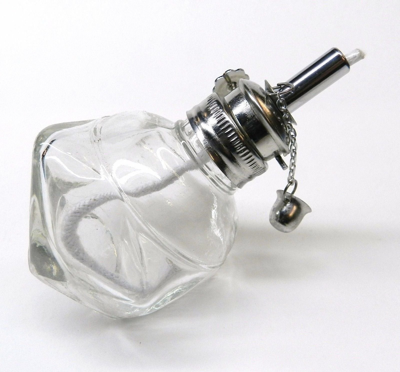 Alcohol Lamp Burner Glass Spirit Lamp With 3/16&quot; Adjustable Wick + 1 Extra Wick