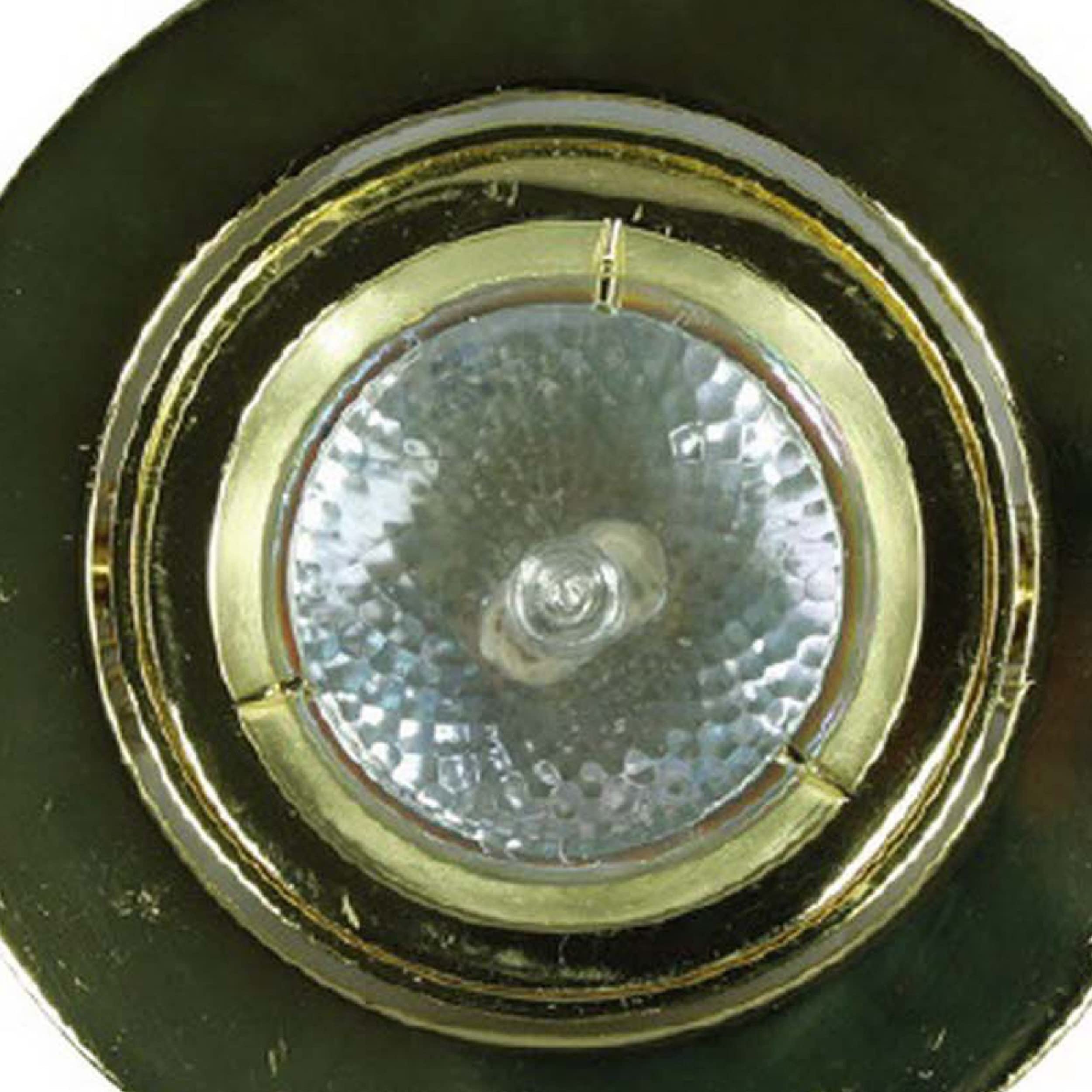 Benjara BM272354 4 in. 12V Round Ceiling Light with Metal, Antique Brass