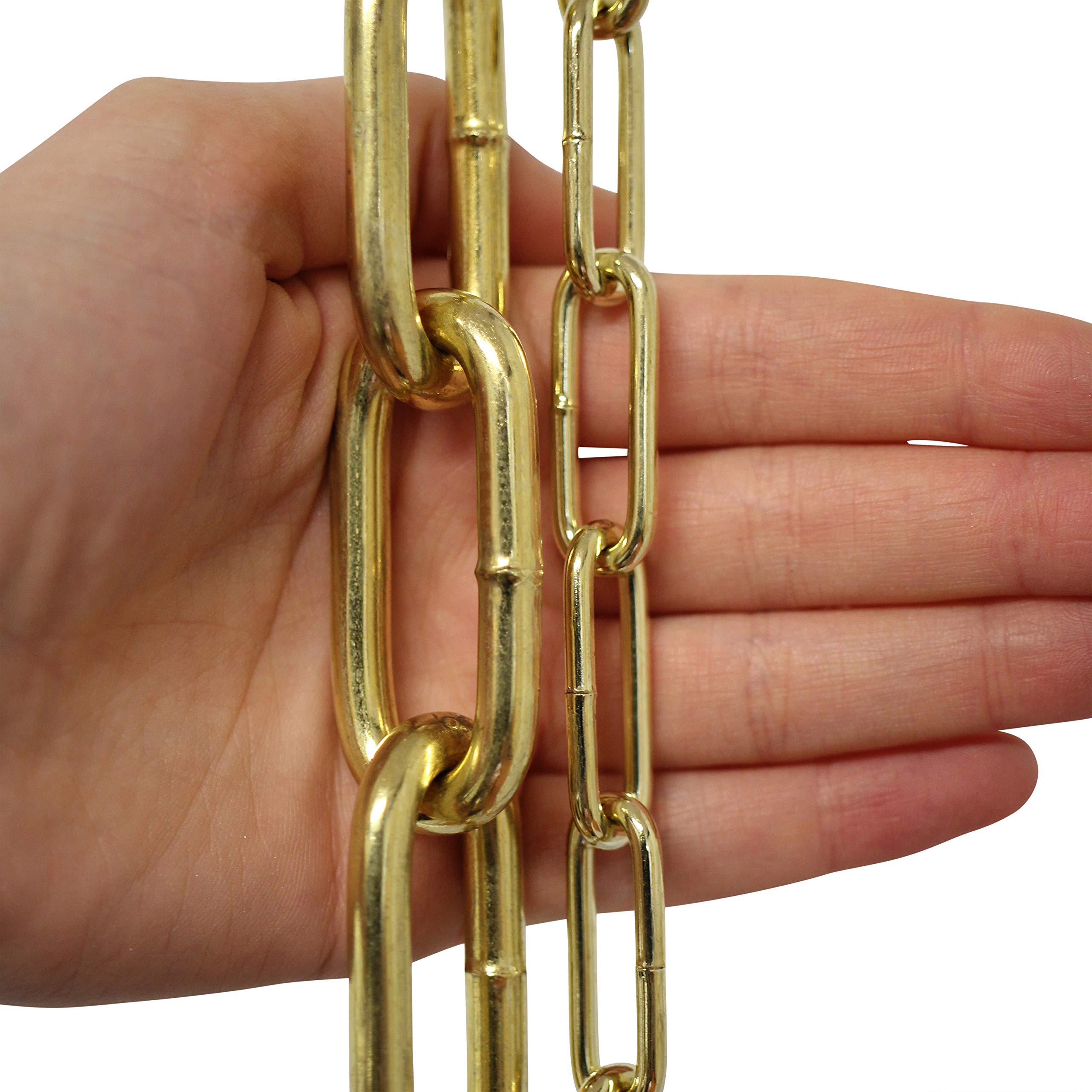 RCH Hardware Steel Chandelier Chain, Antique Brass, 3 Feet, Model CH-S59-06-AB-3