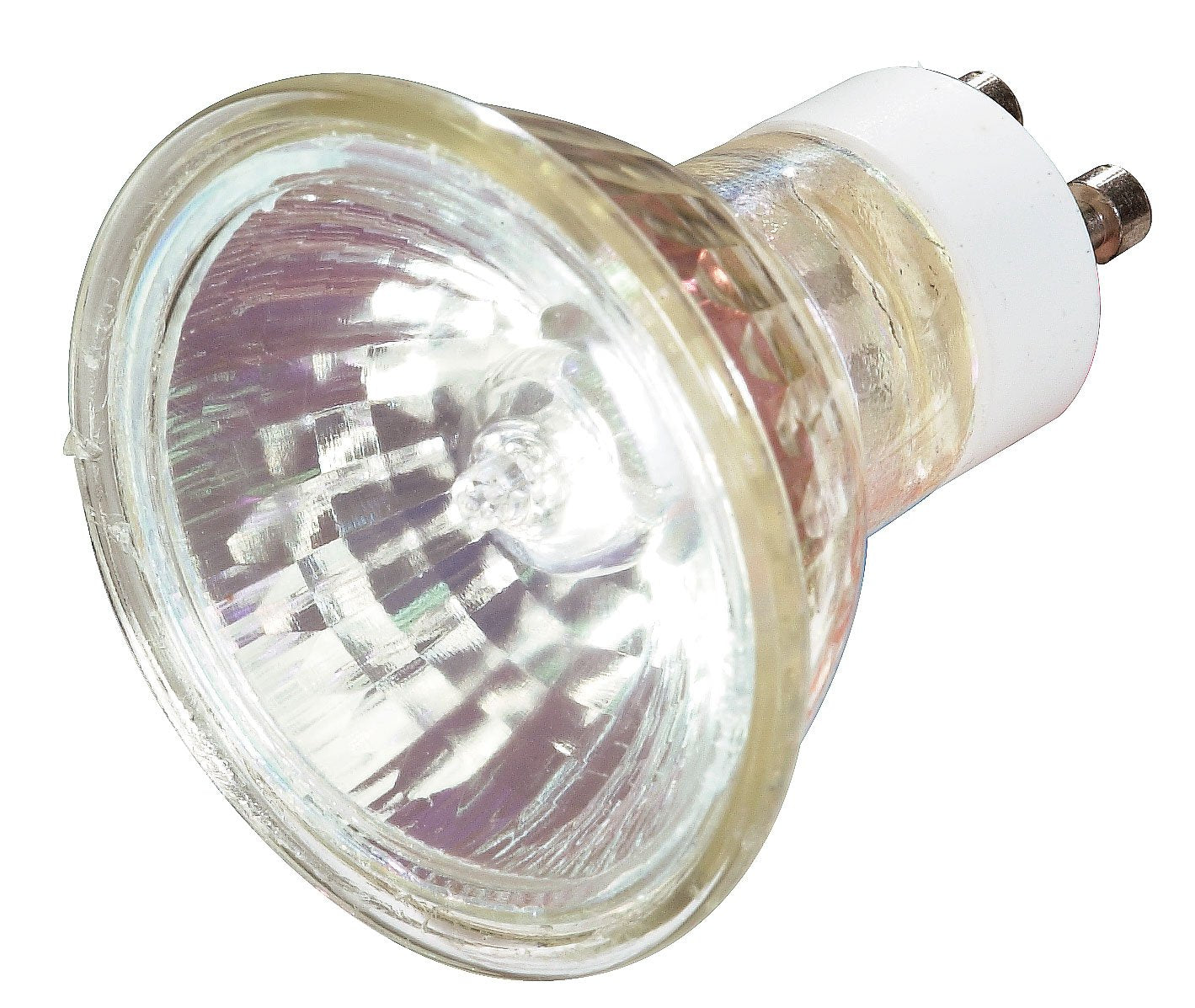 Satco S3501 1/Card 120V 35-Watt MR16 GU10 Base Light Bulb with FL 36 Beam Pattern with Lens, white