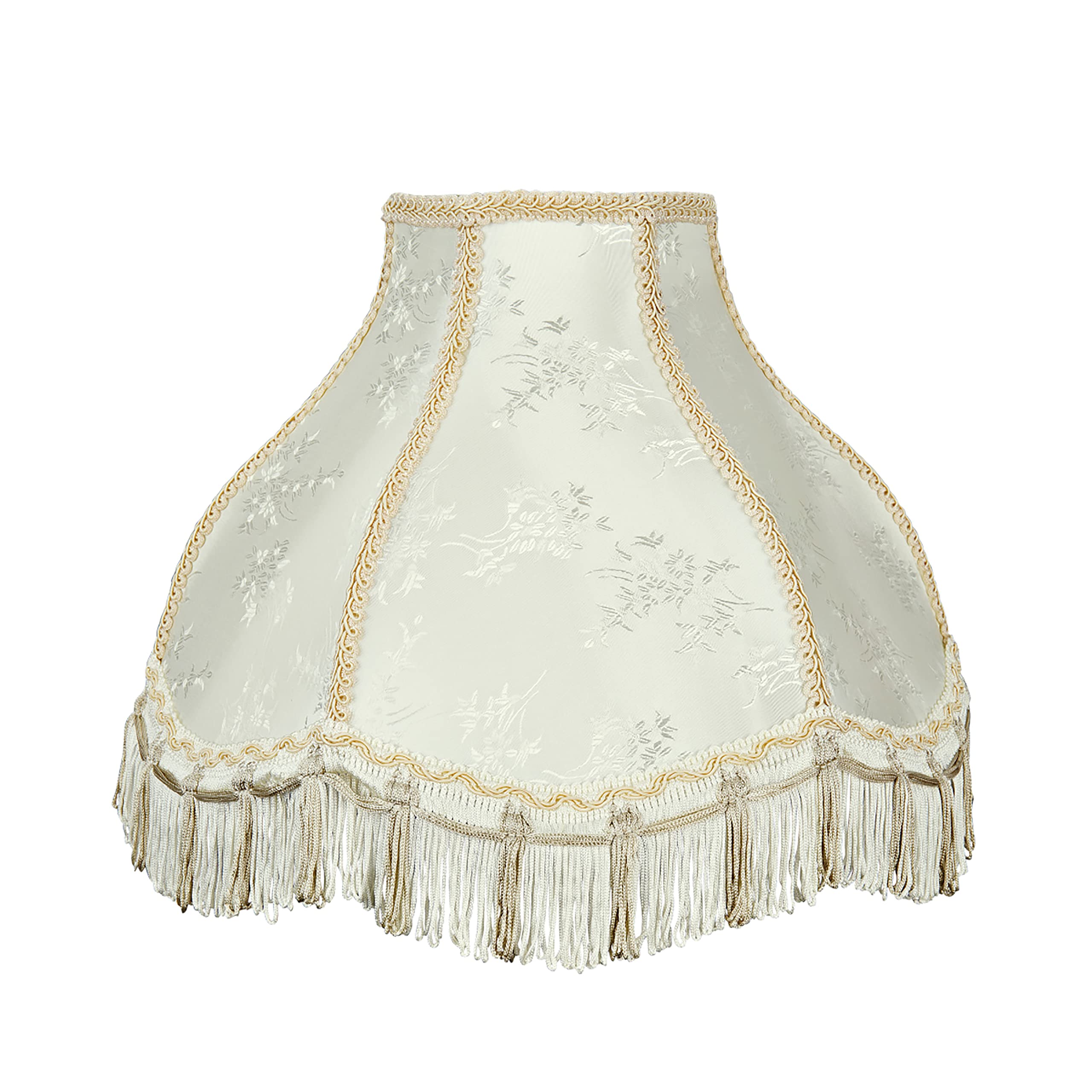 Aspen Creative 30331 Transitional Scallop Bell Shape Spider Construction Lamp Shade In Ivory, 13&quot; Wide (5&quot; X 13&quot; X 9 1/2&quot;)