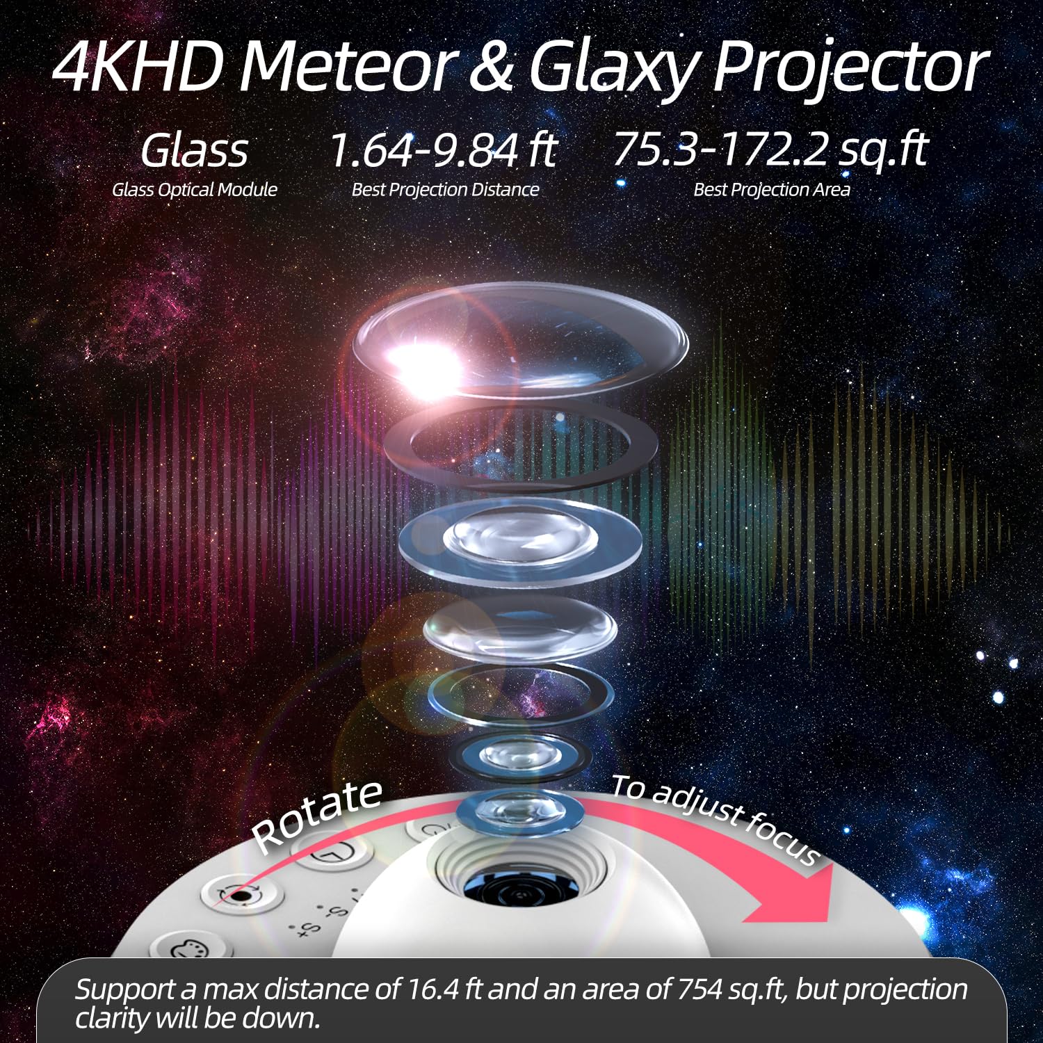 Galaxy Projector For Bedroom, 13 In 1 Planetarium Star Projector Galaxy Light, 360 Rotation Realistic Sky Night Light With Timer