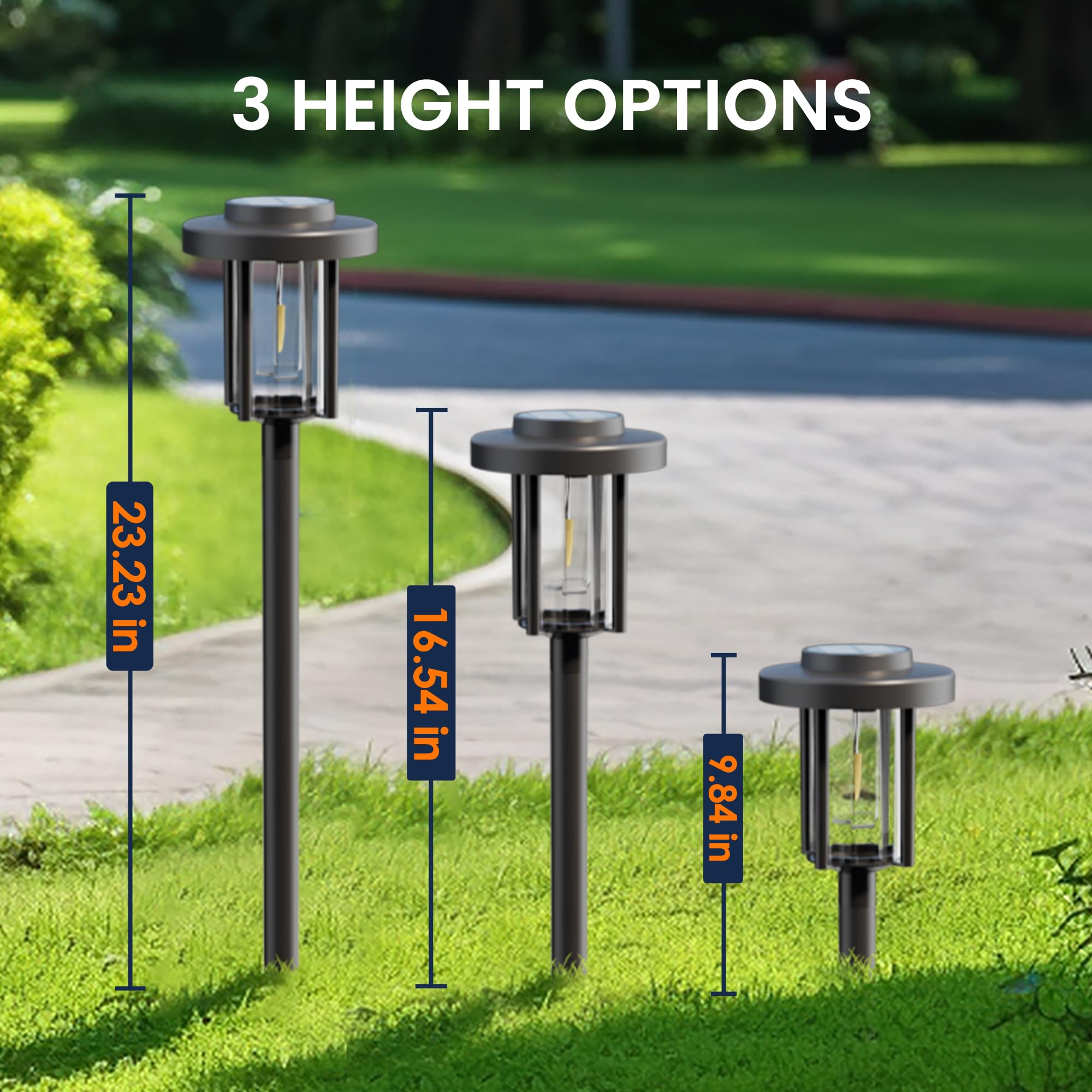 Gigalumi Solar Pathway Lights Outdoor  8Pack Gardening Light Ip65 Waterproof Landscape Lighting For Yard And Walkway  Garden Decorations For Outside Patio Porch  Warm White