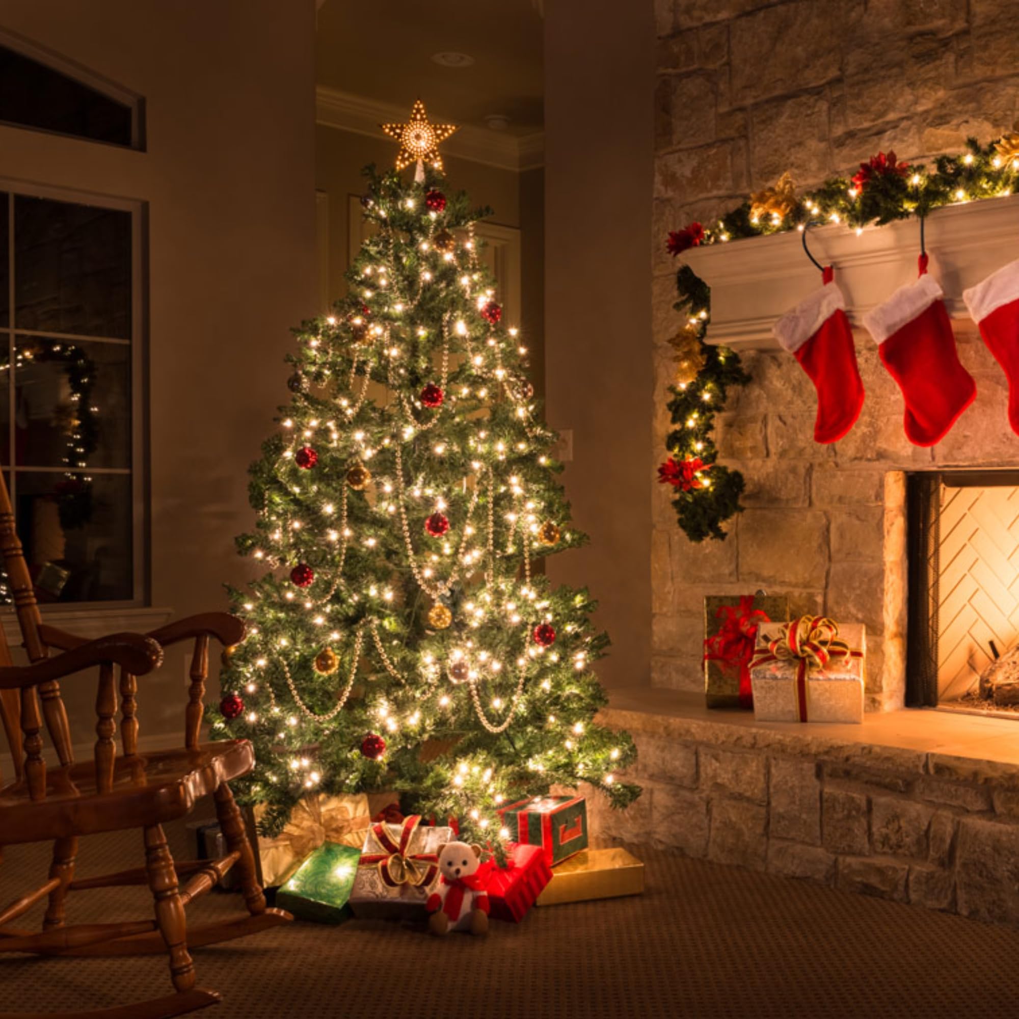 Tw Shine C9 Christmas Lights, 100 Led 66 Ft Christmas String Lights Outdoor With 8 Modes Timer Waterproof Connectable For Indoor Yard Xmas Tree House Decorations (Warm White)