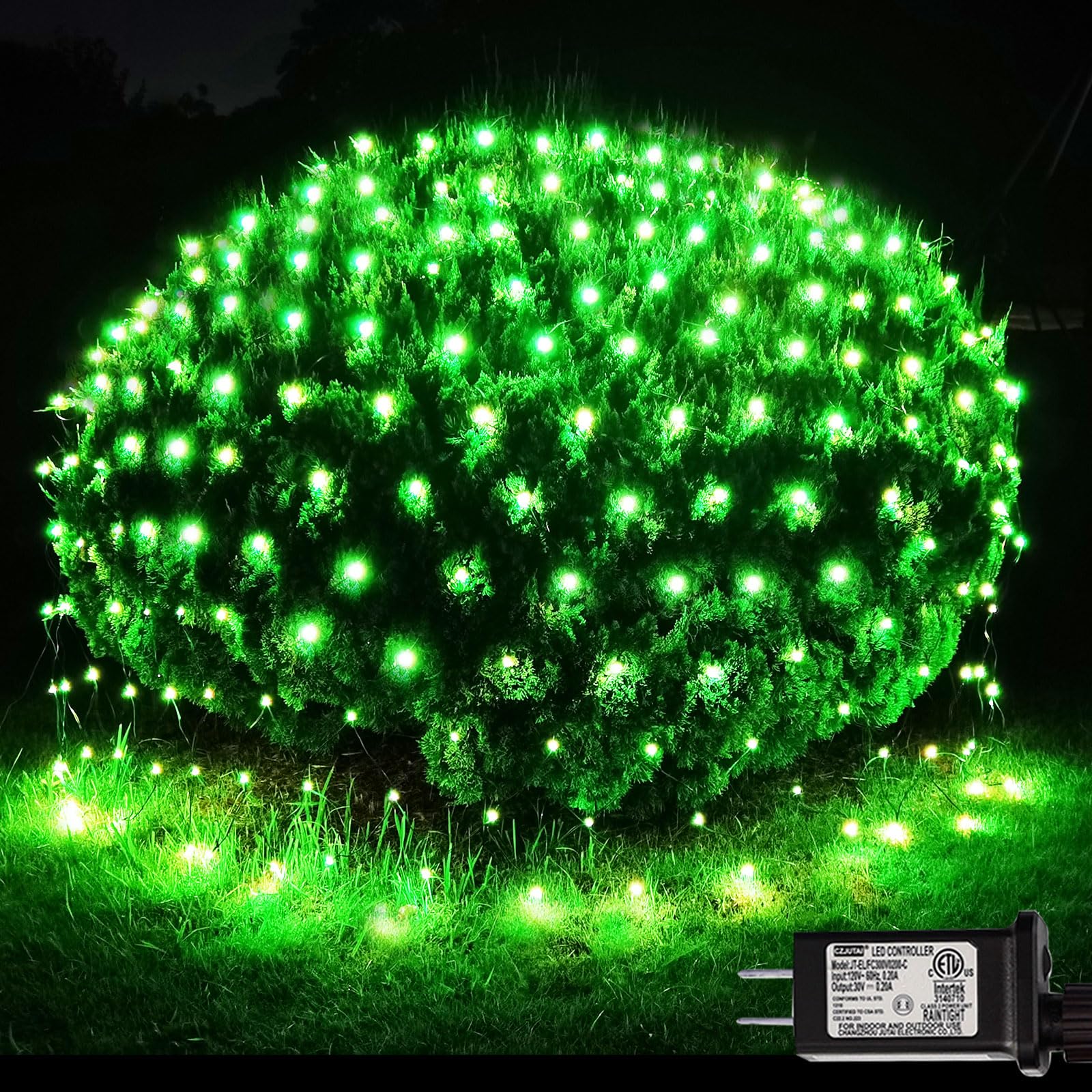 300LED Green Net Lights St Patrick's Day Decorations, 14.8ftx5ft 8 Modes Connectable Mesh Lights, Waterproof Fairy Outdoor Plug-