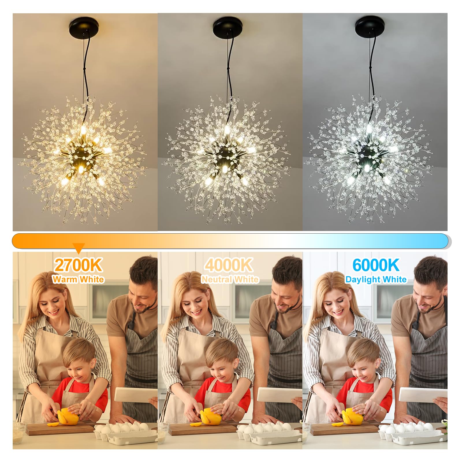 G9 Led Bulb Dimmable, 2700K Warm White, T4 Chandelier Light Bulbs G9 Bi Pin Ceramic Base, No-Flicker 120V 400 Lumen 360Beam Angl