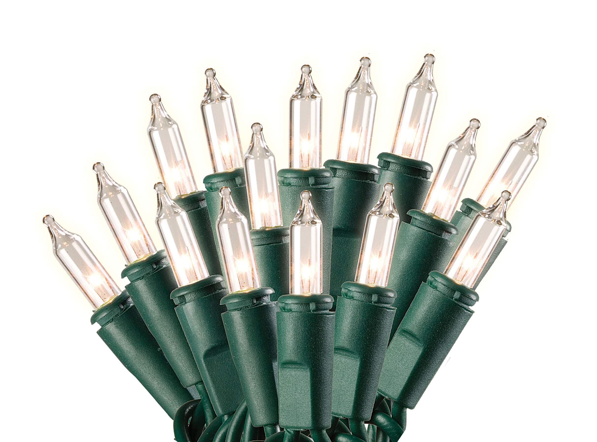 Sylvania Christmas Lights, Clear, 300 (2X150) Light Set, Green Wire. 64.75' Total Length, For Indoor And Outdoor Use (V48150-34)
