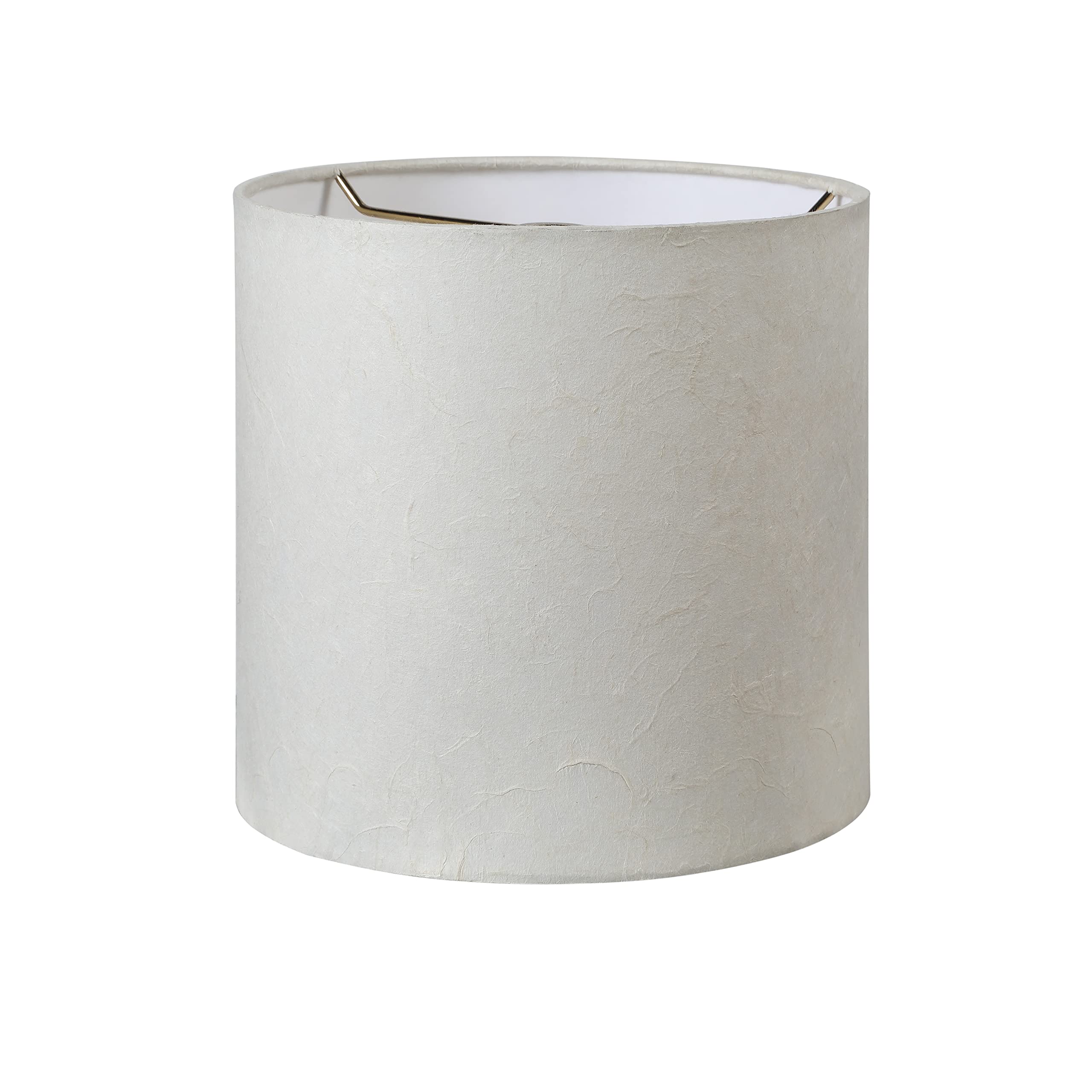 Aspen Creative Drum Lamp Shade, Off White, 8in x 8in x 8in, Model 31240A, Dragon Paper Material
