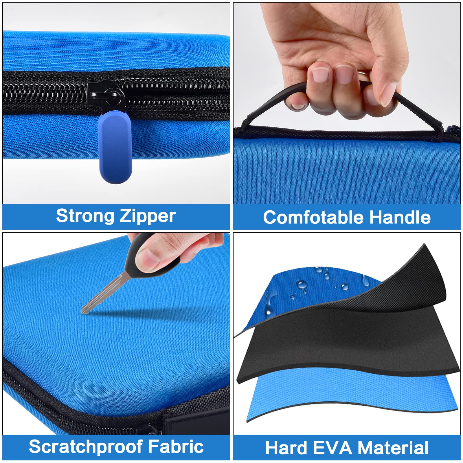 GWCASE Blue Carrying Case for Glocusent, Vekkia, LITOM LED Neck Reading Lights - Model bluelightcase-gw0913