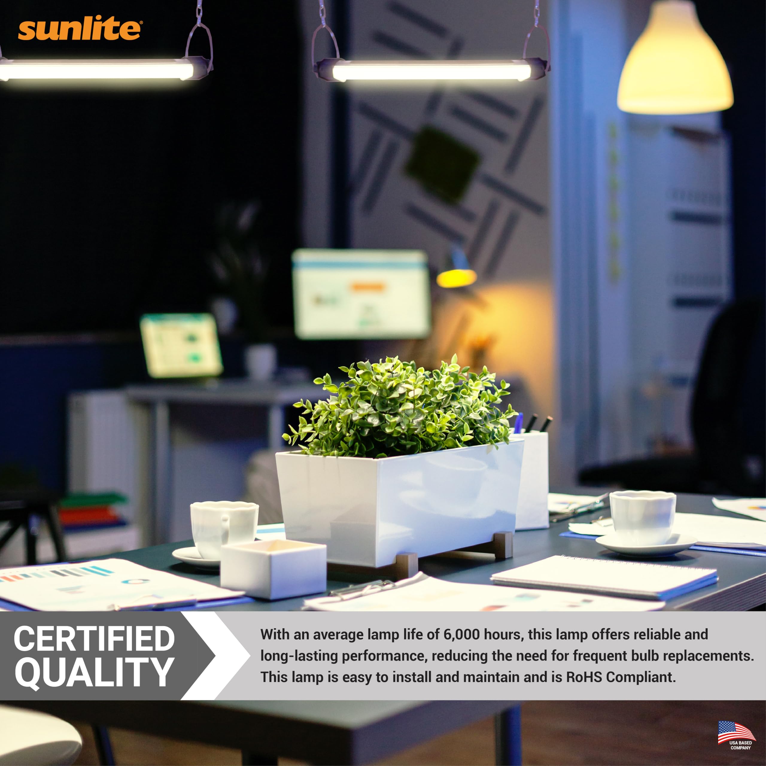 Sunlite T5 Linear Fluorescent Lamp, 12-Inch, 8W, 350 Lumens, 4100K Cool White, Mini G5 Bi-Pin Base, 10