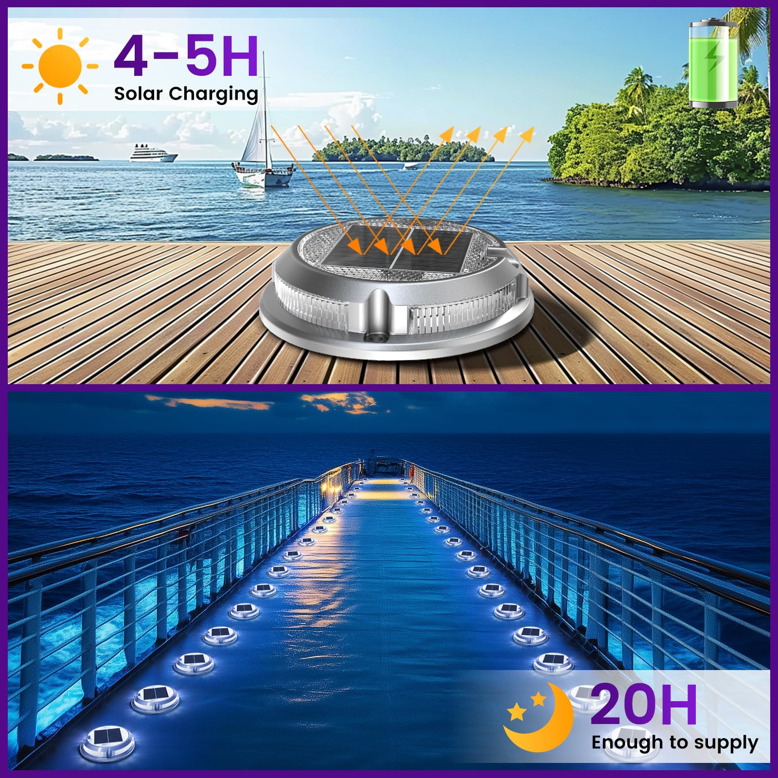 Quntis Rgb Solar Deck Lights 8 Pack, 11 Lighting Modes Solar Driveway Lights Outdoor Waterproof Ip68, Step Lights For Outside St