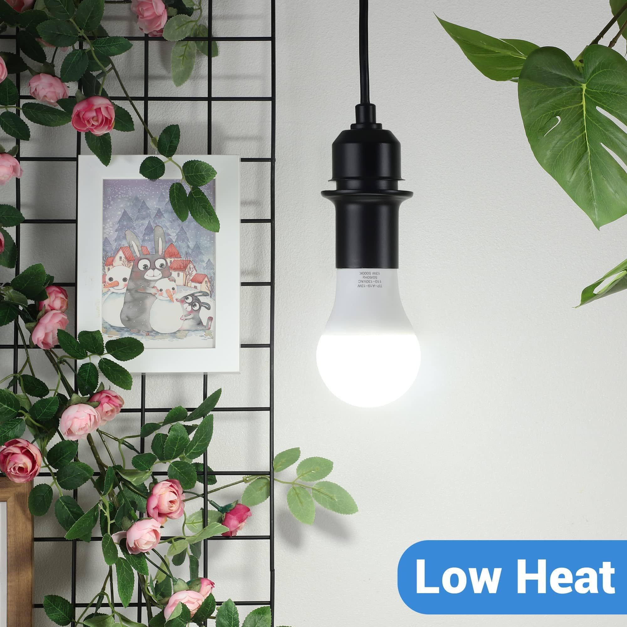 MAXvolador A19 LED Light Bulbs, 1500LM, 100-125W Equivalent, 5000K Daylight White, 13W, E26 Base, Non-Dimm