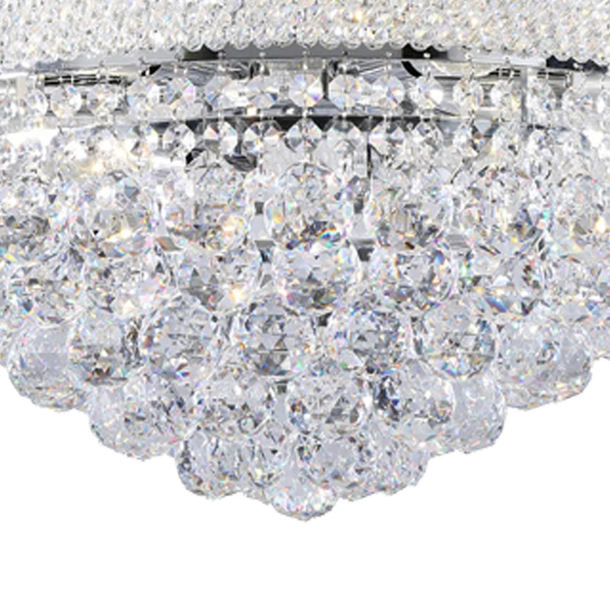 Benzara Crystal Ceiling Lamp Chandelier Design Clear Model BM240871