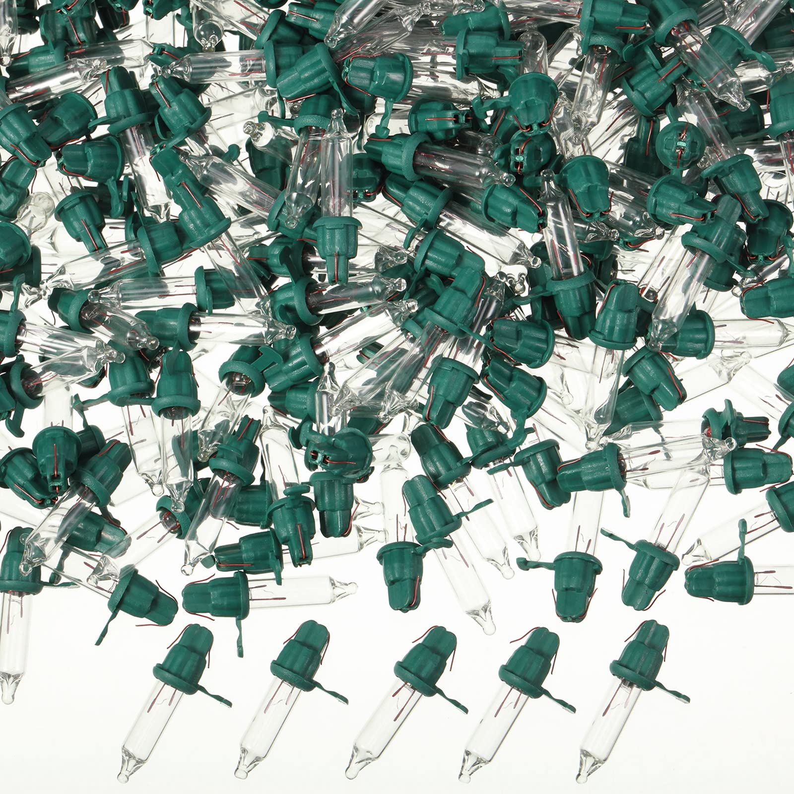Remagr Christmas Mini Light Bulbs - 500 Pieces, 2.5V, Warm White, Green Base, Replacement for Outdoor String Lights
