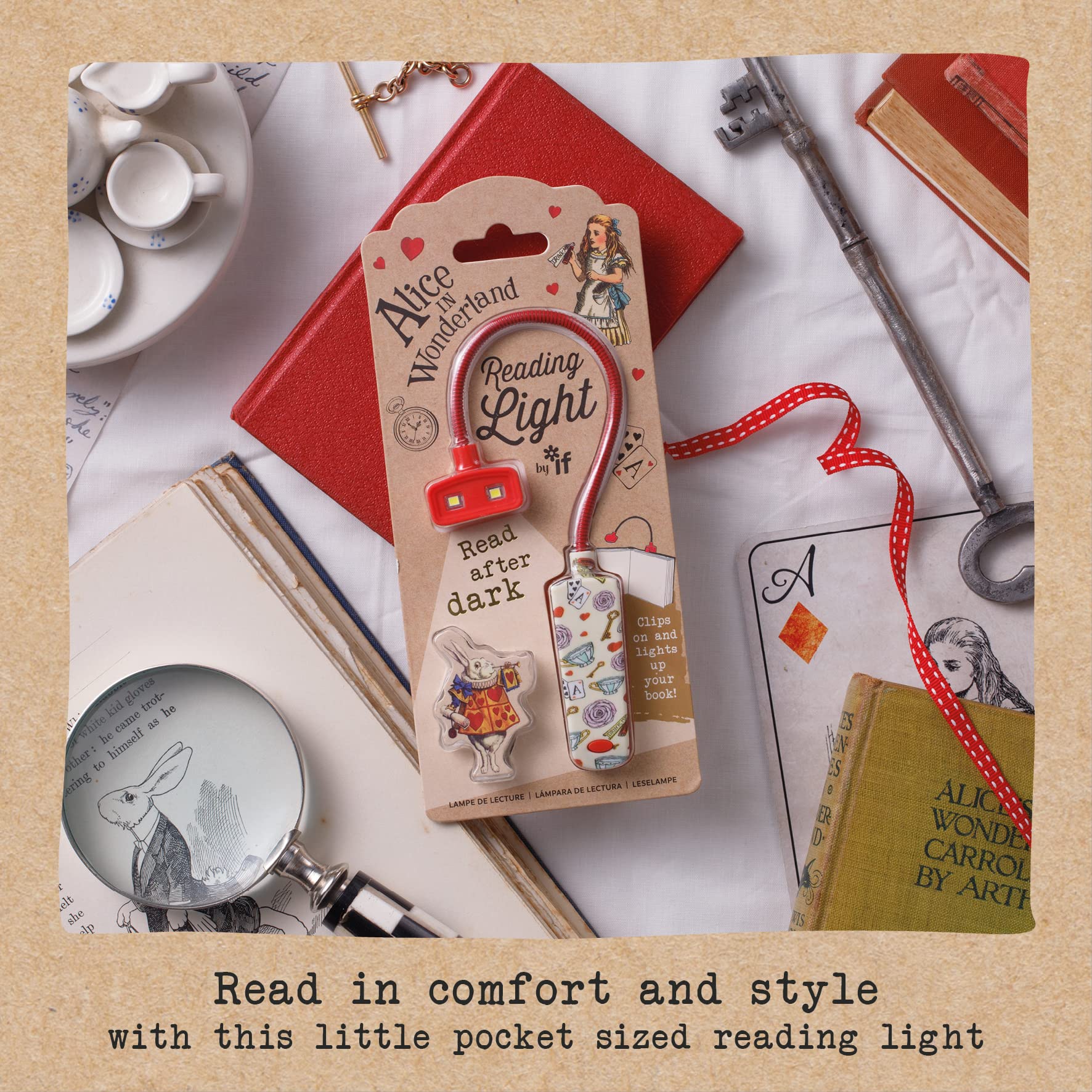 IF Book Lovers Reading Light - Alice, Red