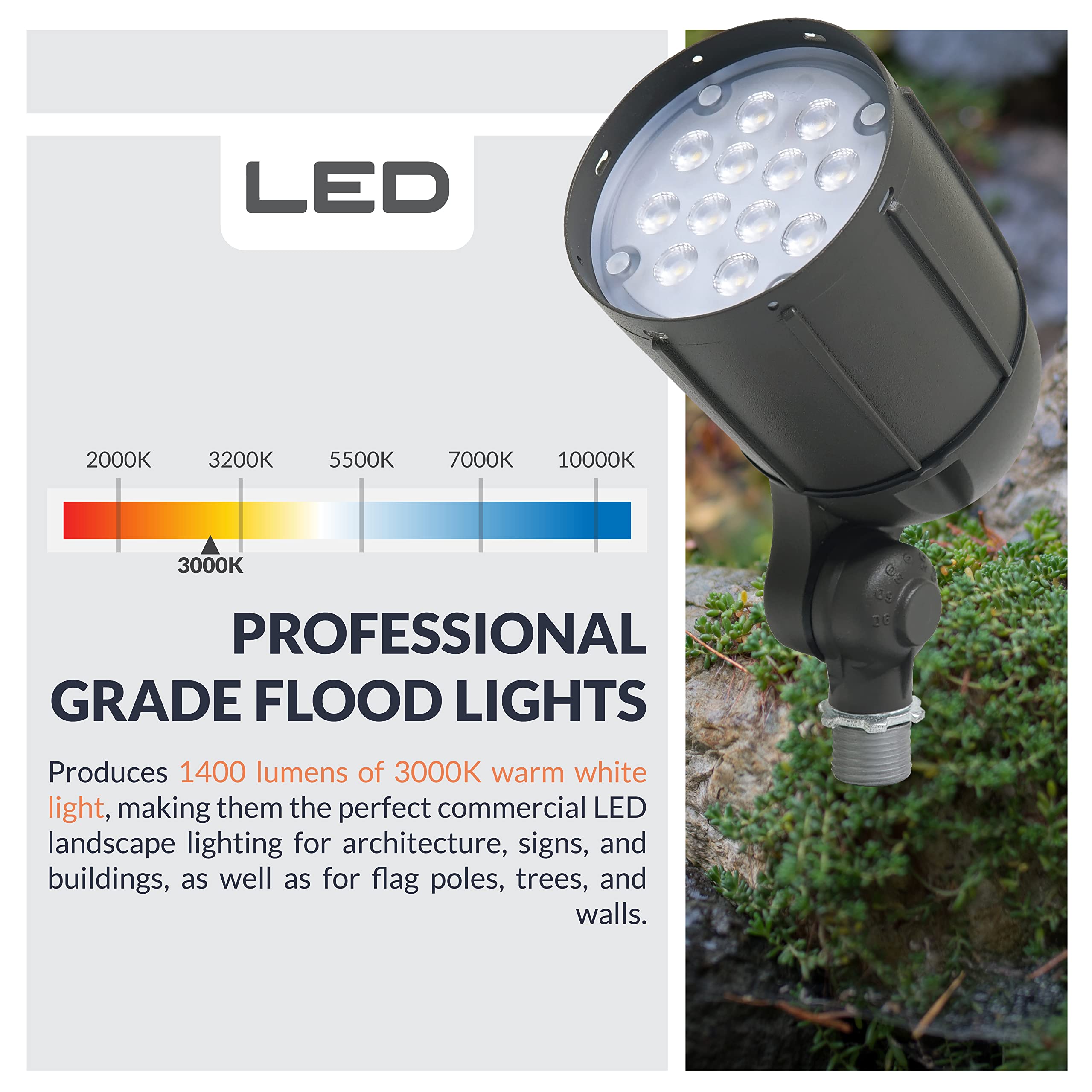 Newhouse Lighting 12-Watt LED Flood Light, Weatherproof, Bronze, Aluminum, Model V5BLF12BRZ, Ideal for Outdoor Use in Backyards and Playgrounds