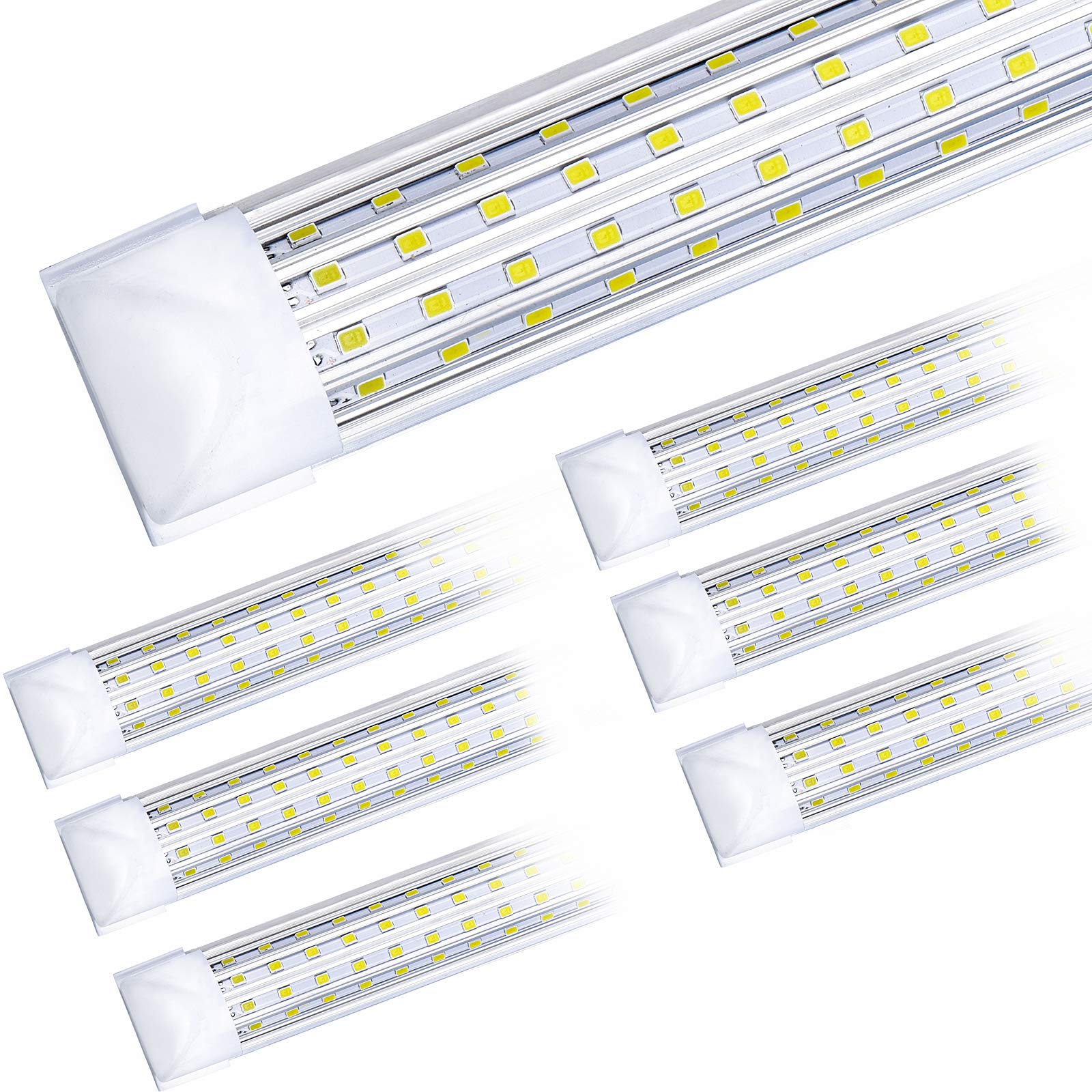 Ftubet 8Ft Led Shop Light (6-Pack) - 120W, 18800Lm, Linkable, U Shape