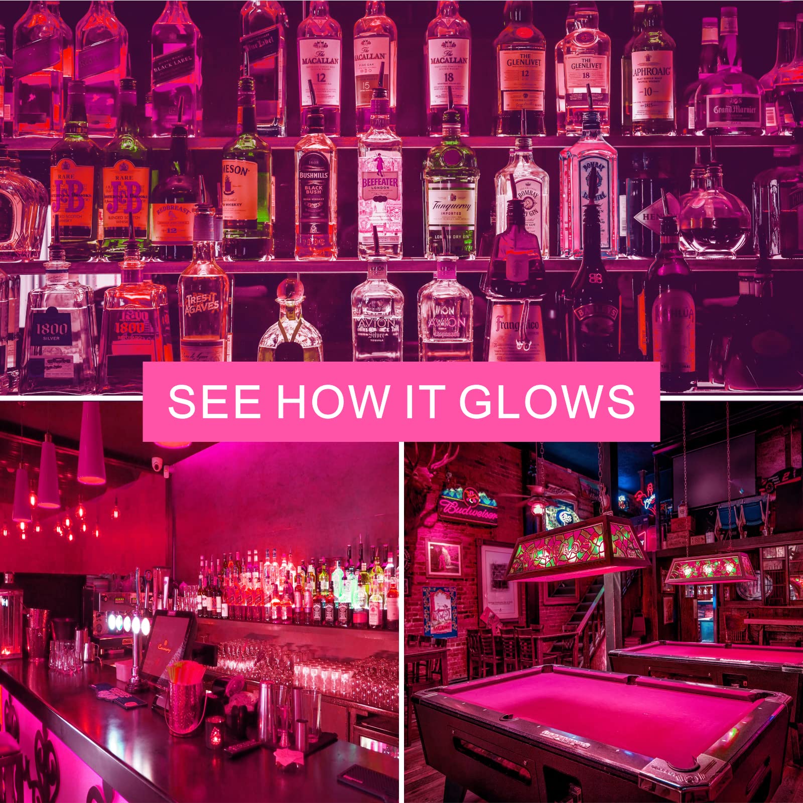 Gonhom 8 Pack Pink Led Light Bulbs, 9W Equivalent 100W, E26 Base For Party & Holiday Decor