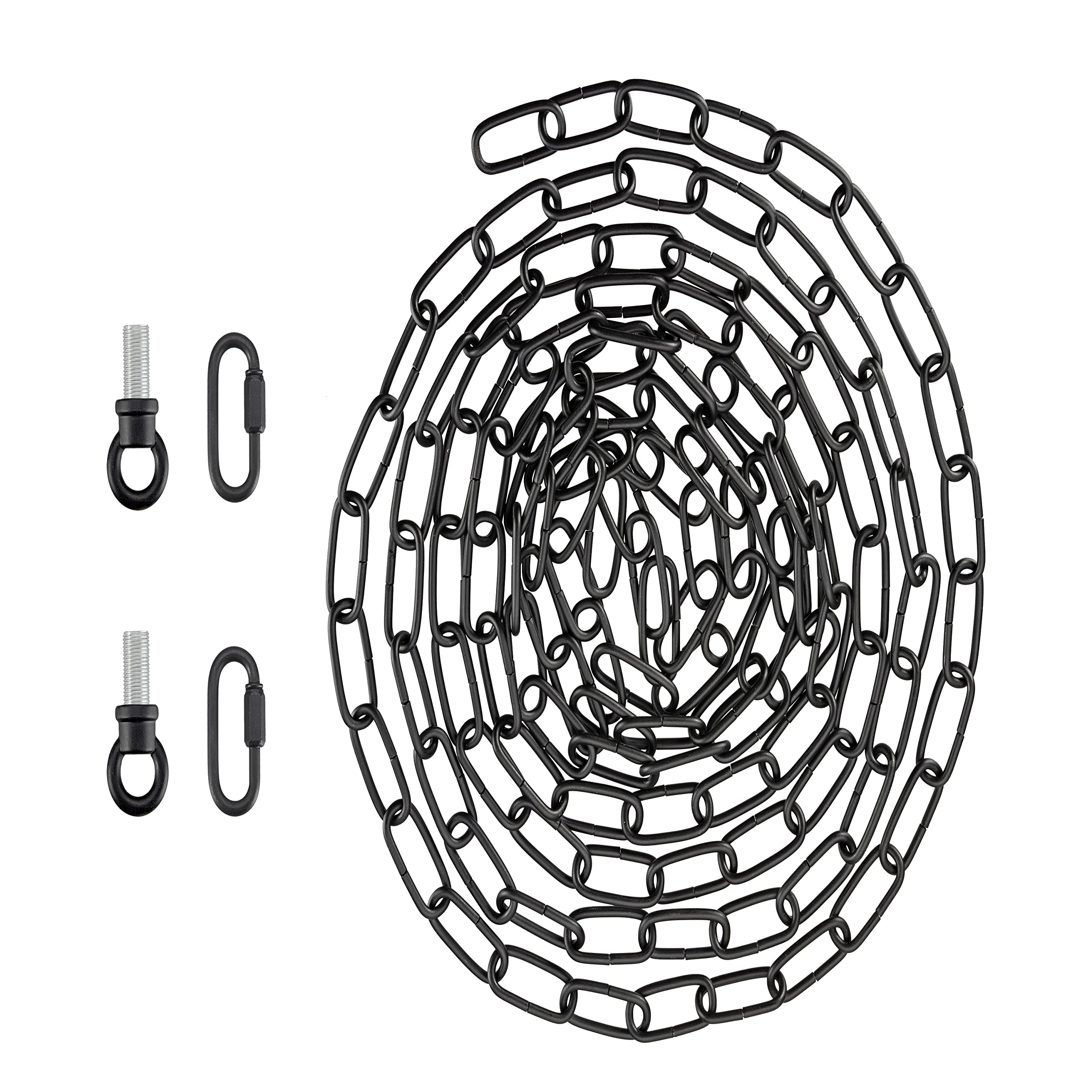 Aspen Creative 21116-91, Steel 15 Feet Heavy Duty Chain & Quick Link Connector for Hanging Up Maximum Weight 50 Pounds in Matte 