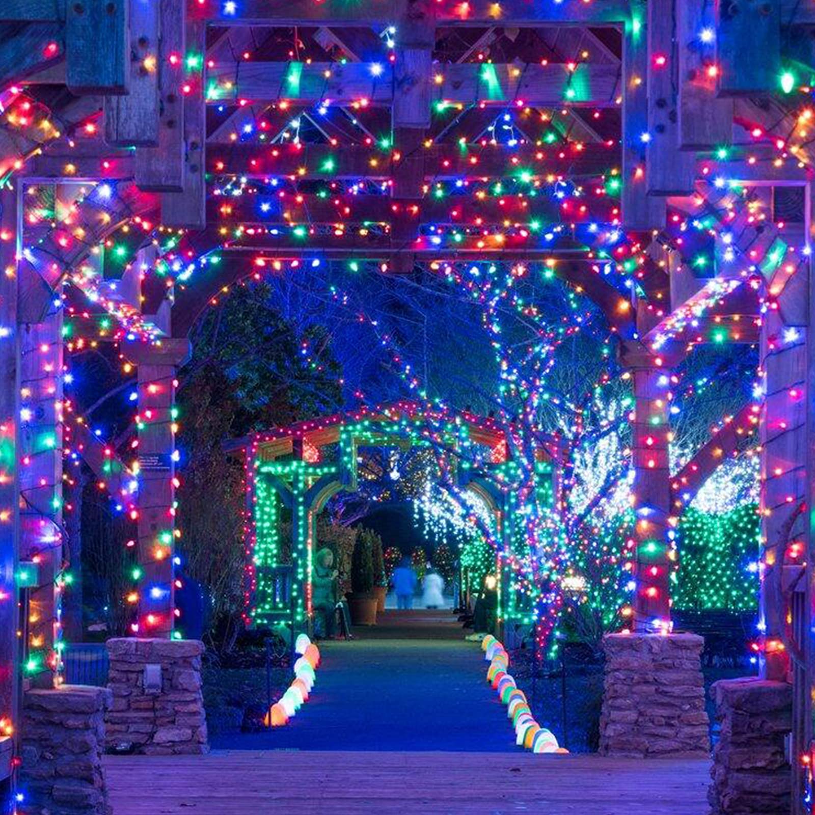 181Ft 500 Led Christmas Indoor Outdoor Decorative Lights, 8 Modes Waterproof Plug In Green Wire Fairy String Lights For Christma
