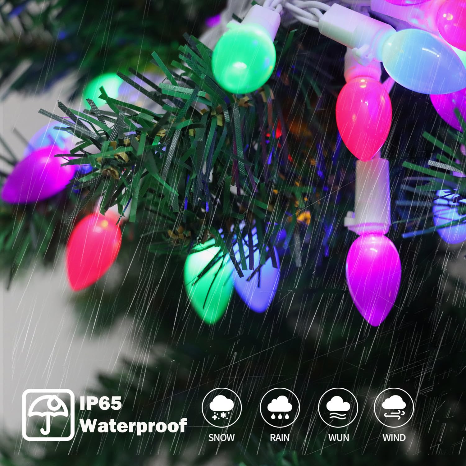 HUGSVIK Easter String Lights, 50 LED 17FT Battery Operated, 8 Modes, Multicolor, Indoor/Outdoor Decor for Home and Patio