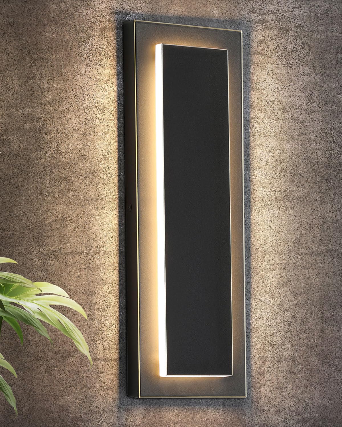 tewei 1 Pack LED Outdoor Wall Lights, 15.7'' Modern Outdoor Indoor Wall Sconce Large Exterior Lighting Fixtures Outside Front Do