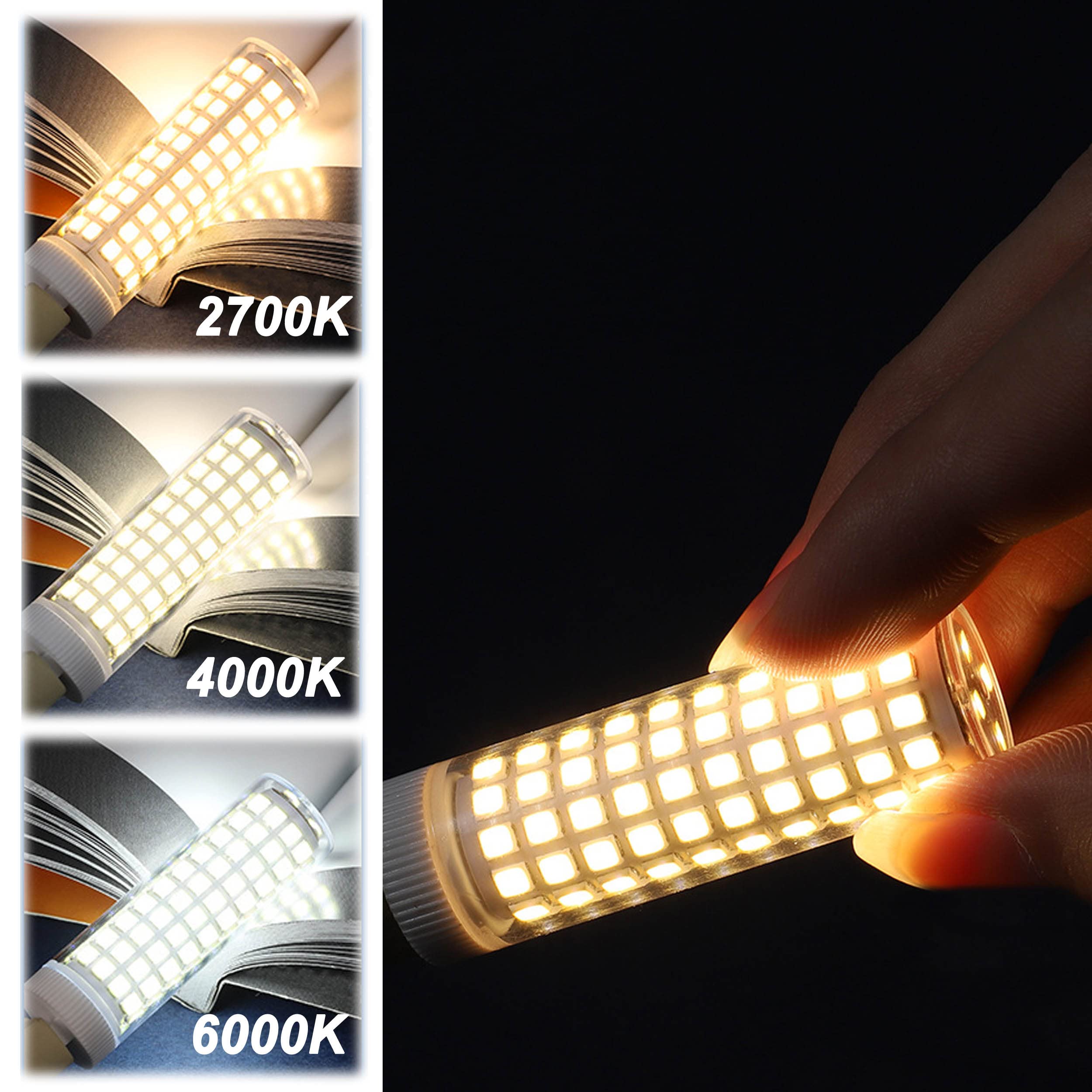 ALIDE E12 LED Candelabra Bulbs 100W Equivalent, Non-Dimmable, 2700K Warm White, 1200LM, 5 Pack