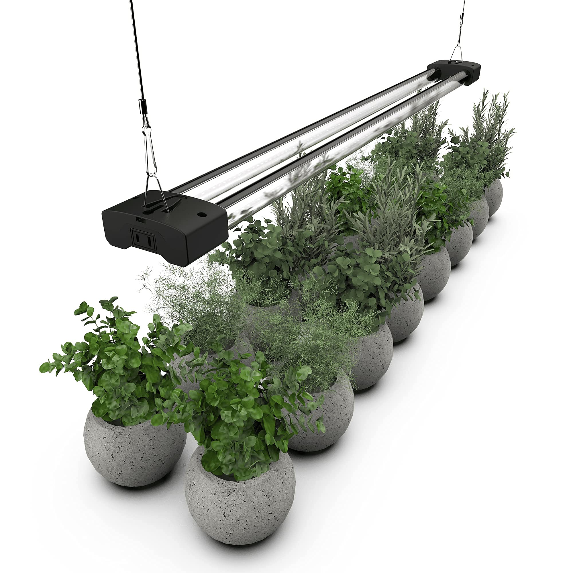 DYMOND Boostgro LED grow Light Full Spectrum 5000K Daylight + 660nm Red Linkable Indoor Plant Lighting Fixture (3 FT, Black)