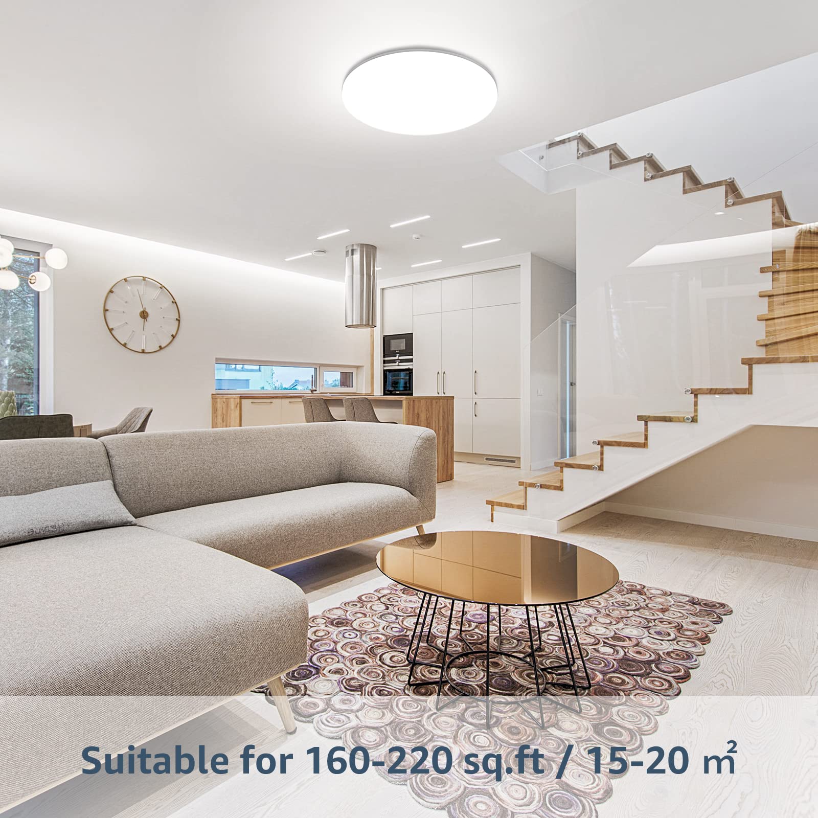 Lepro 13-Inch LED Ceiling Light, 24W, 2500lm, Daylight White 5000K, Waterproof, Non-Dimmable, Model EAN1500035-D