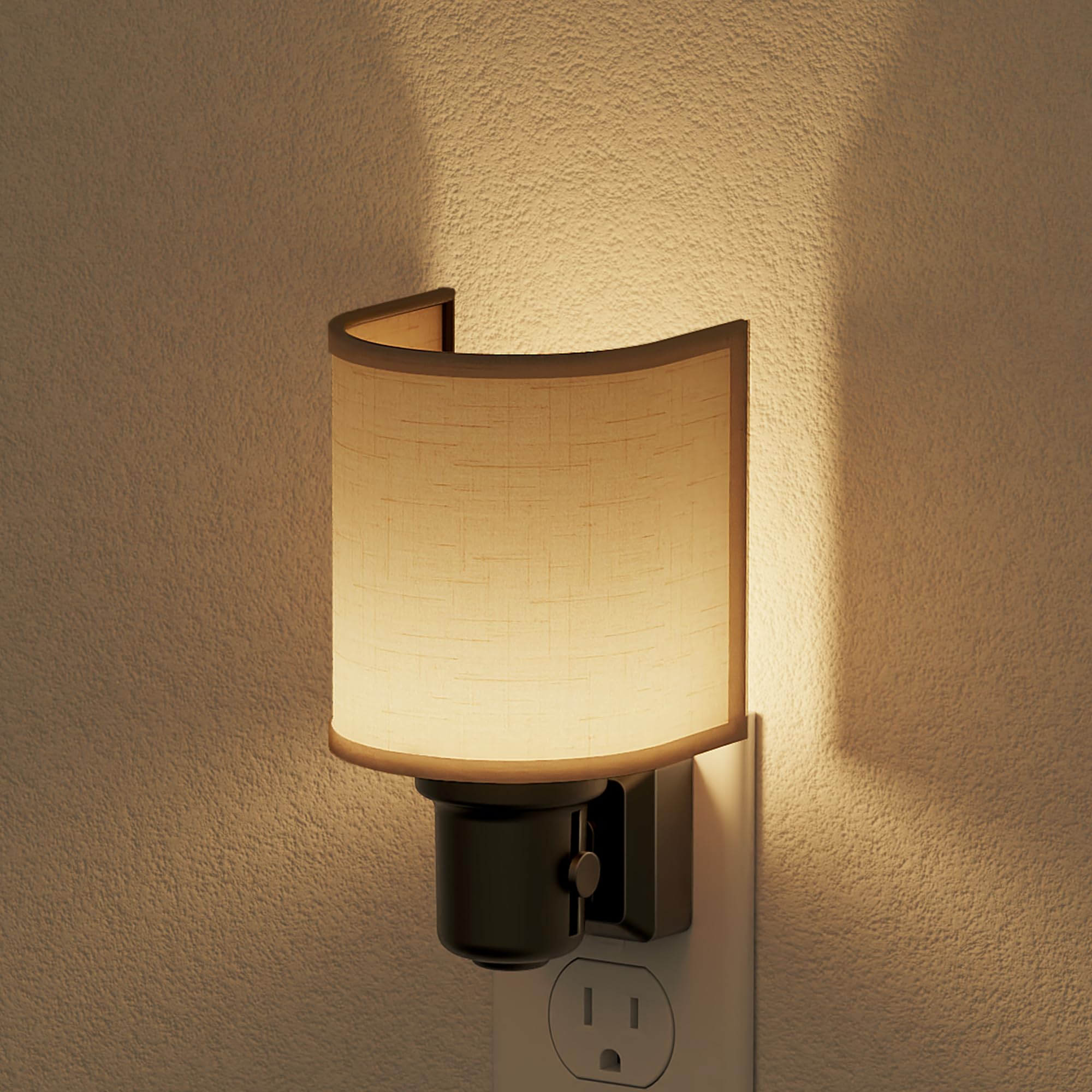 JandCase Night Lights Plug into Wall, LED Night Light Dimmable, Nightlight with Auto On Off Light Sensor, Warm White 3000K Night