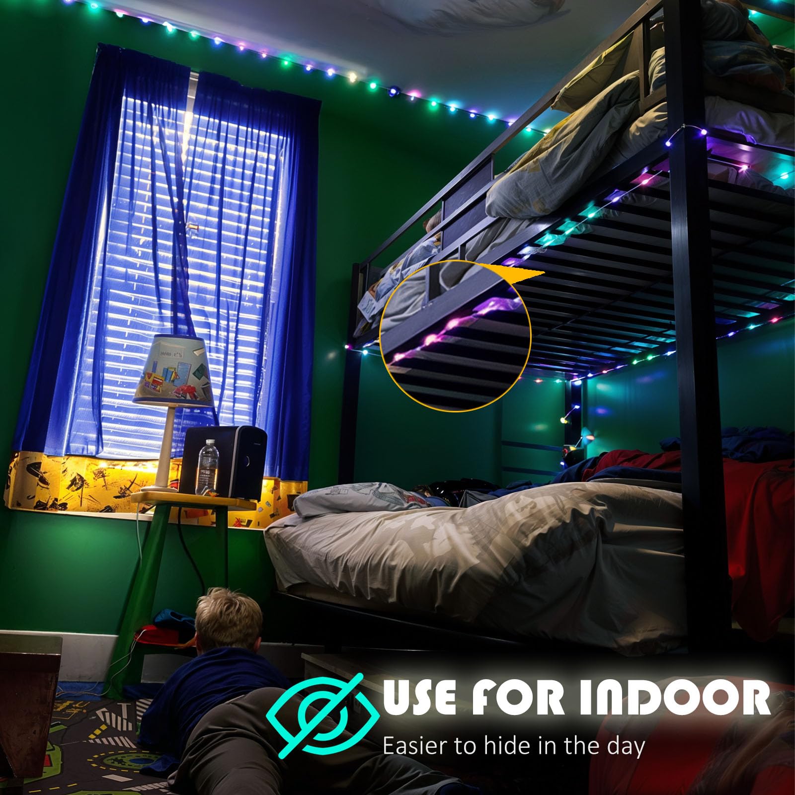 Outdoor String Lights, Rope Lights With Remote, Waterproof String Lights Outdoor Fairy Lights Twinkle Lights For Wedding, Patio,