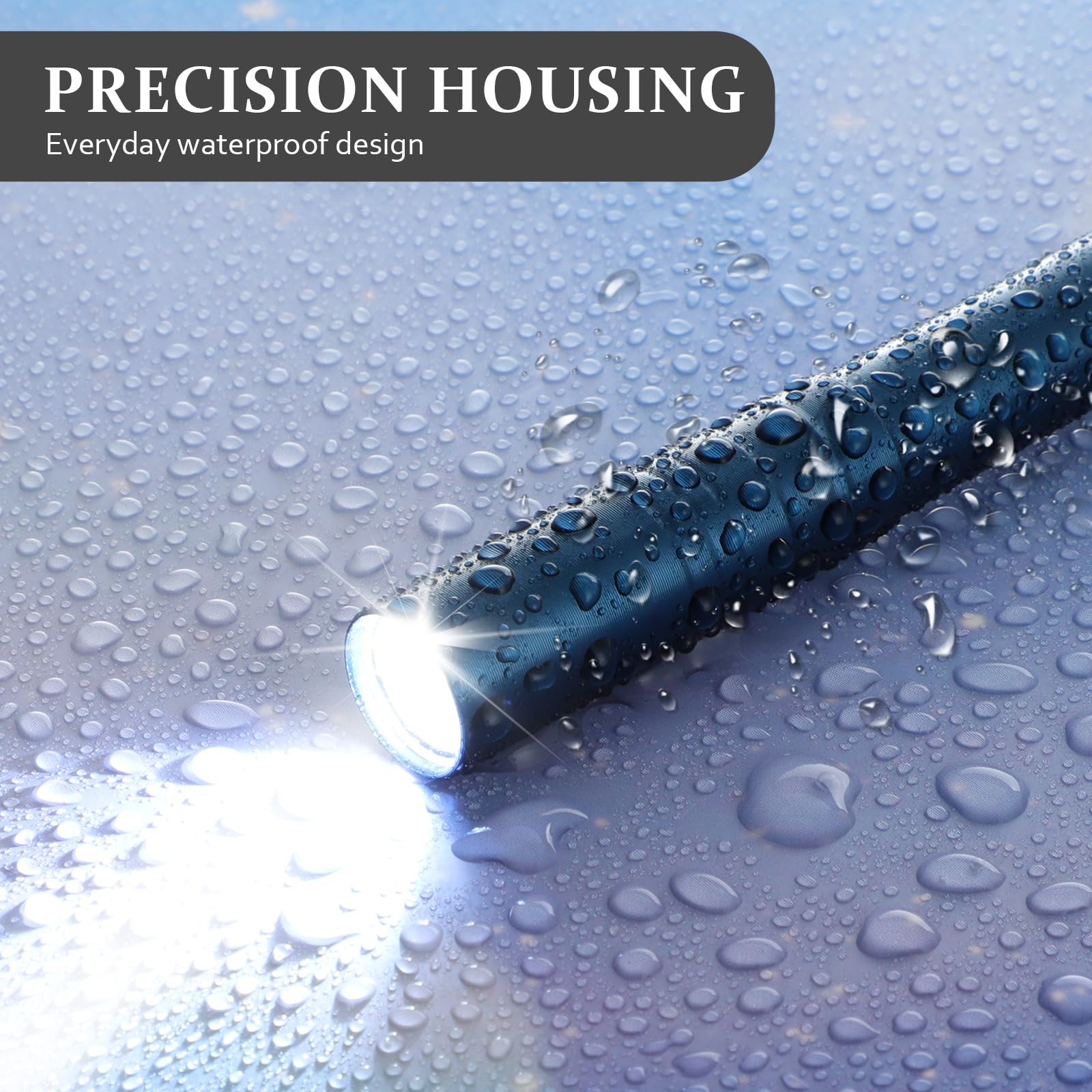 Rossesay Mini Pen Flashlights 24 Pack LED Aluminum Pocket Lights Colorful Model XUU-Rossesay-2697