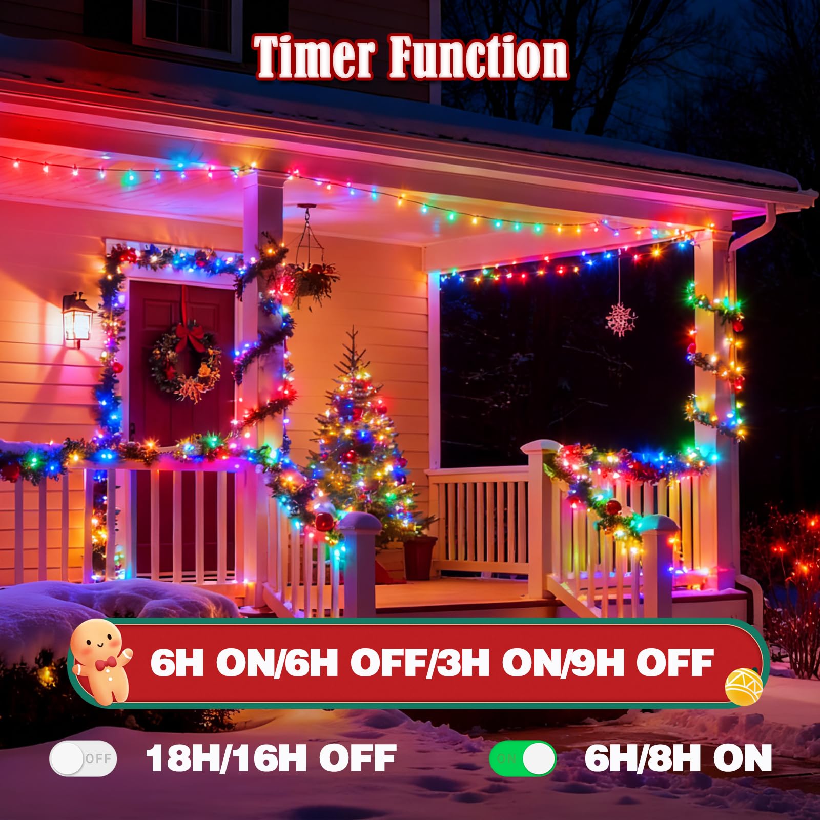 Voice Control 88Ft 240Led Smart Christmas String Lights Outdoor/Indoor | String Lights Plug In With Remote  12Modes  7Voice Commands & Timers  Christmas Twinkle Light For Xmas Tree Decor (Multicolor)