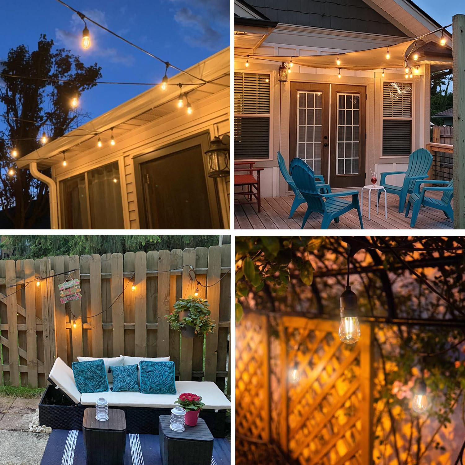 S14 Replacement Led Light Bulbs, Shatterproof & Waterproof 2W S14 Led Bulbs, Outdoor String Lights , E26 Base Patio Edison Led L