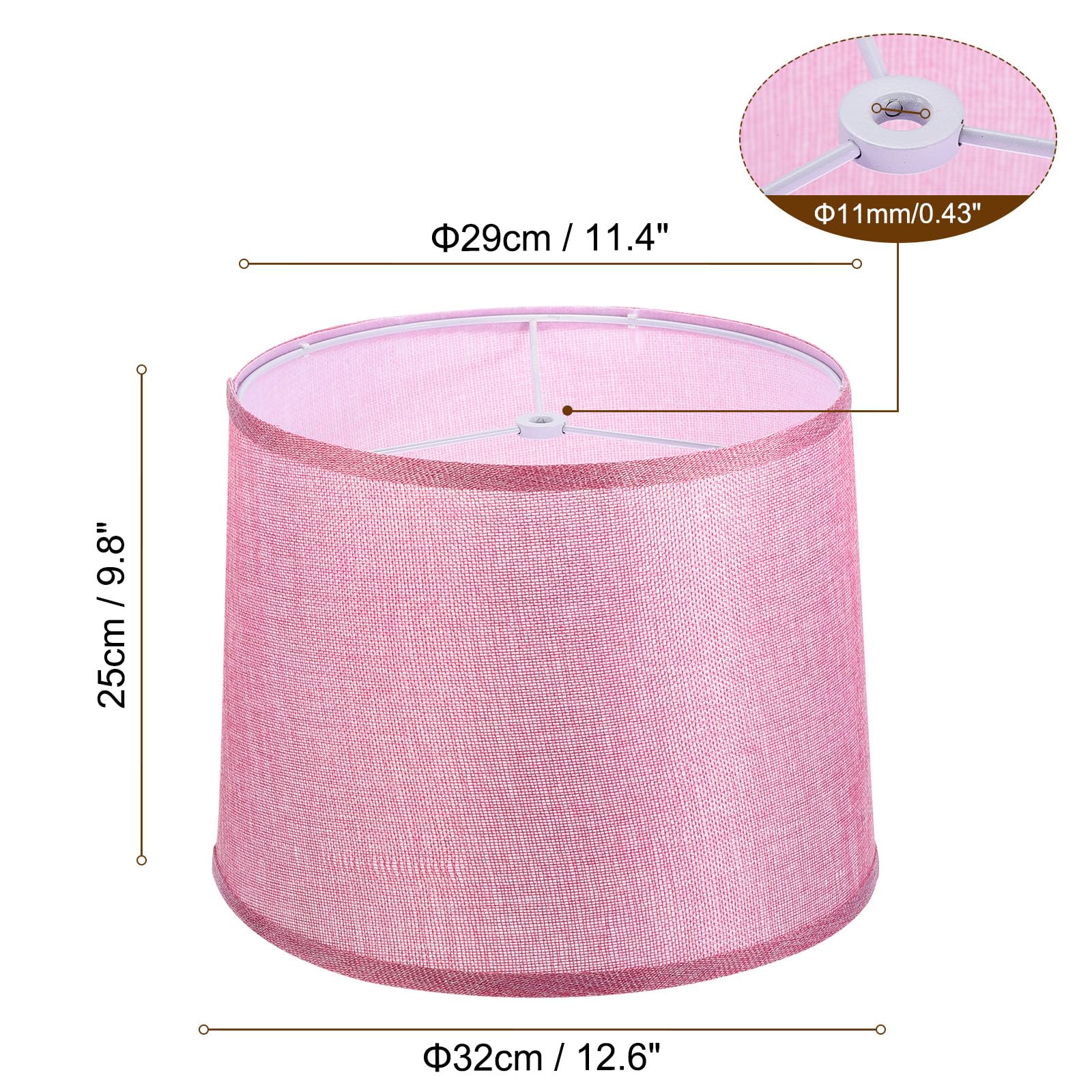 Patikil Lamp Shades For Table Lamps 11.4'' Top X 12.6'' Bottom X 9.8'' High Drum Lamp Shades For Floor Lamps Medium Linen Lampsh