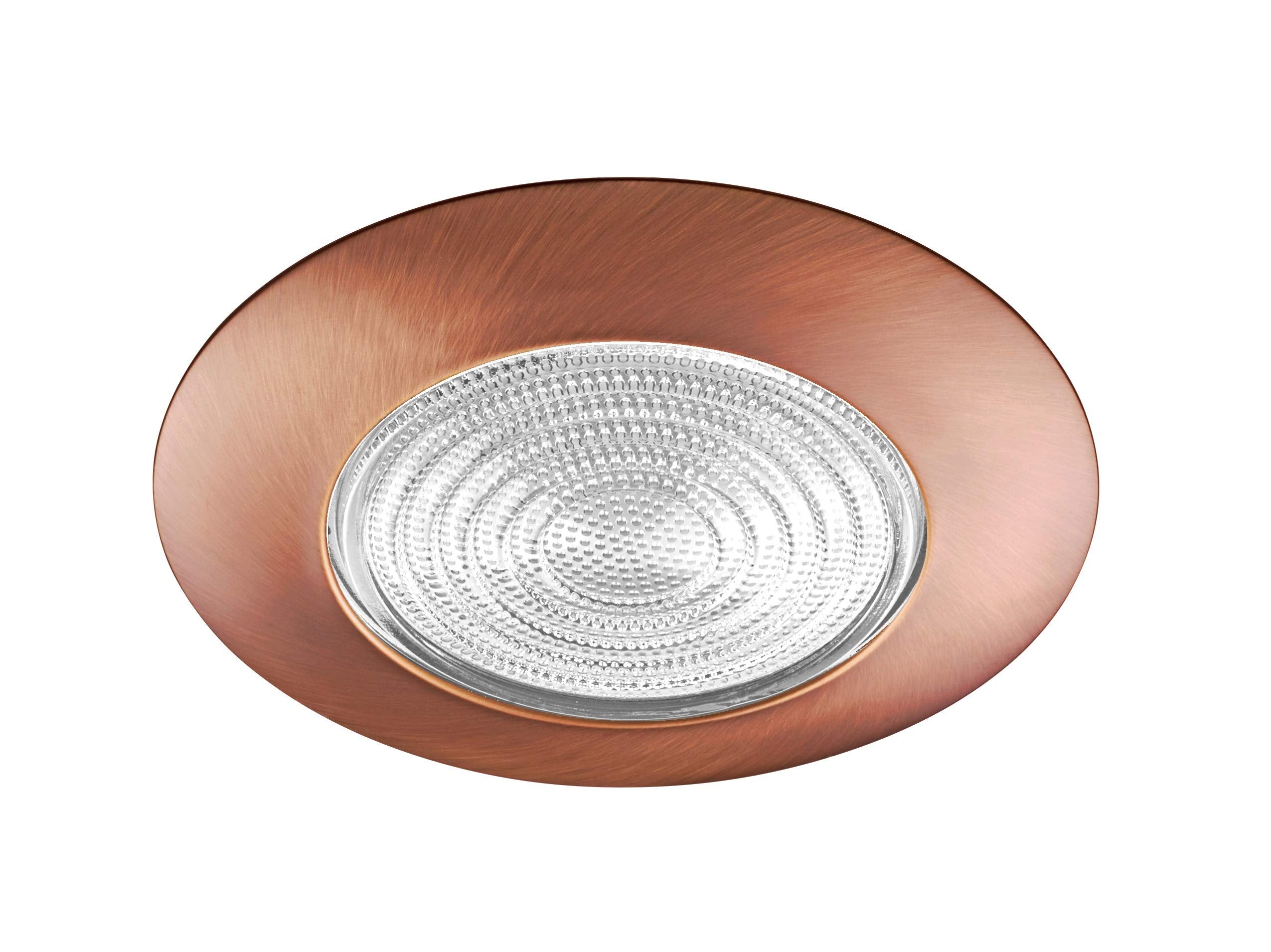 Nicor Lighting 6 Inch Bronze Recessed Shower Trim With Glass Fresnel Lens (17502Bz)