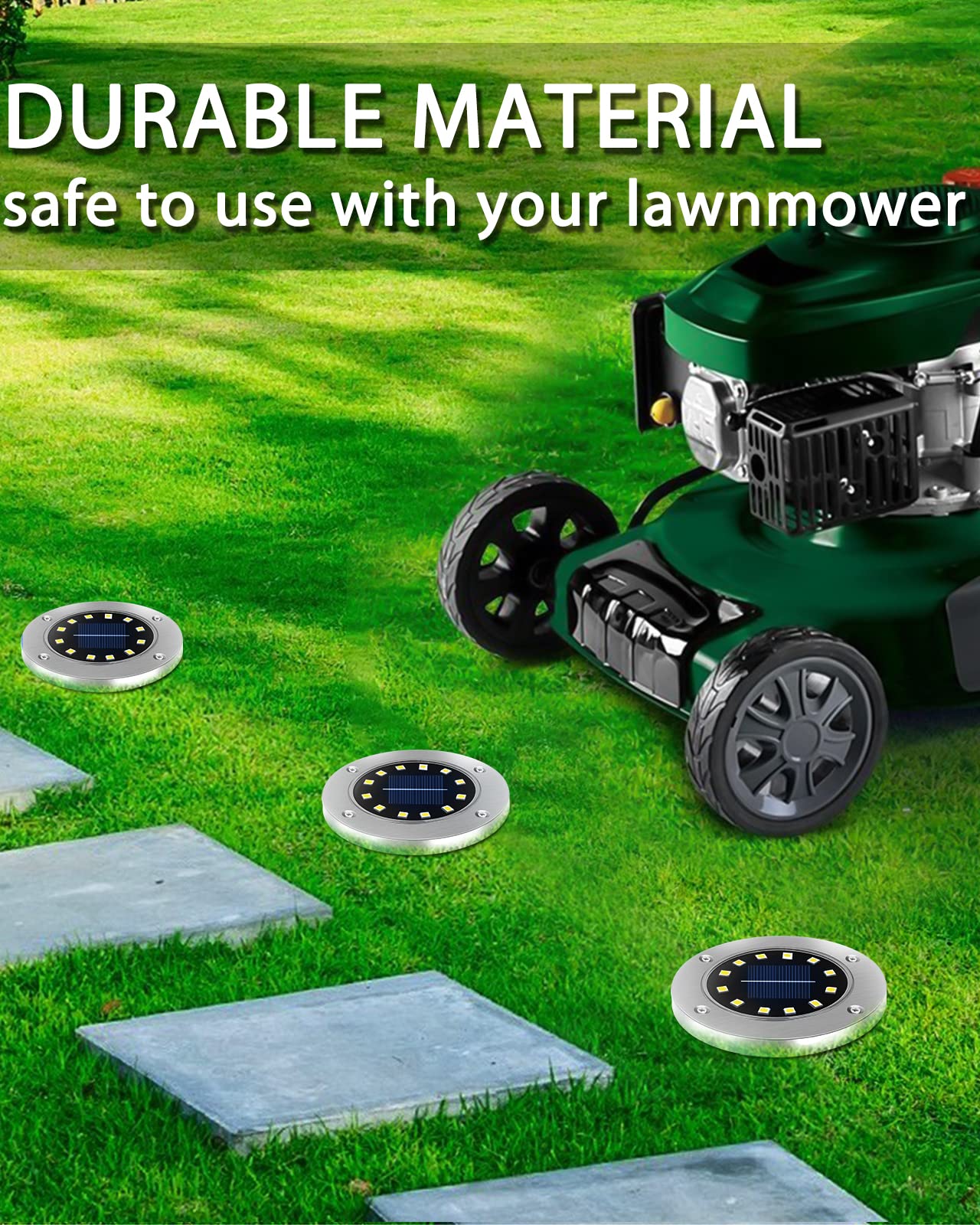 Coroor Solar Ground Lights, 12 Led Waterproof Garden Lights Outdoor Bright In-Ground, Solar Disk Lights Outdoor Decorations For