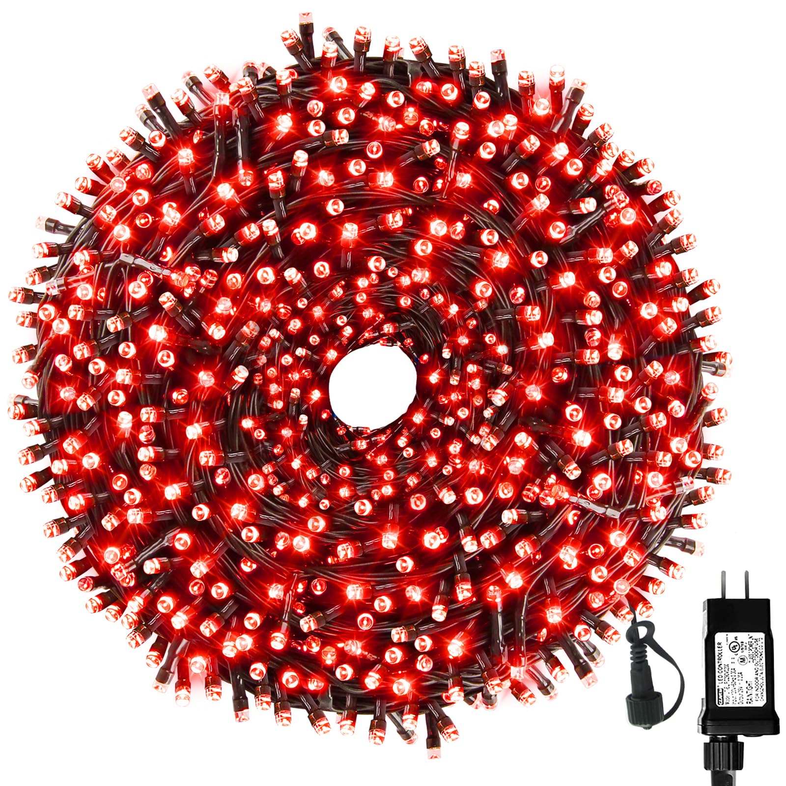 MZD8391 Christmas Lights 105FT 300LEDs Red UL Listed Indoor Outdoor 8 Modes Model QL300AE