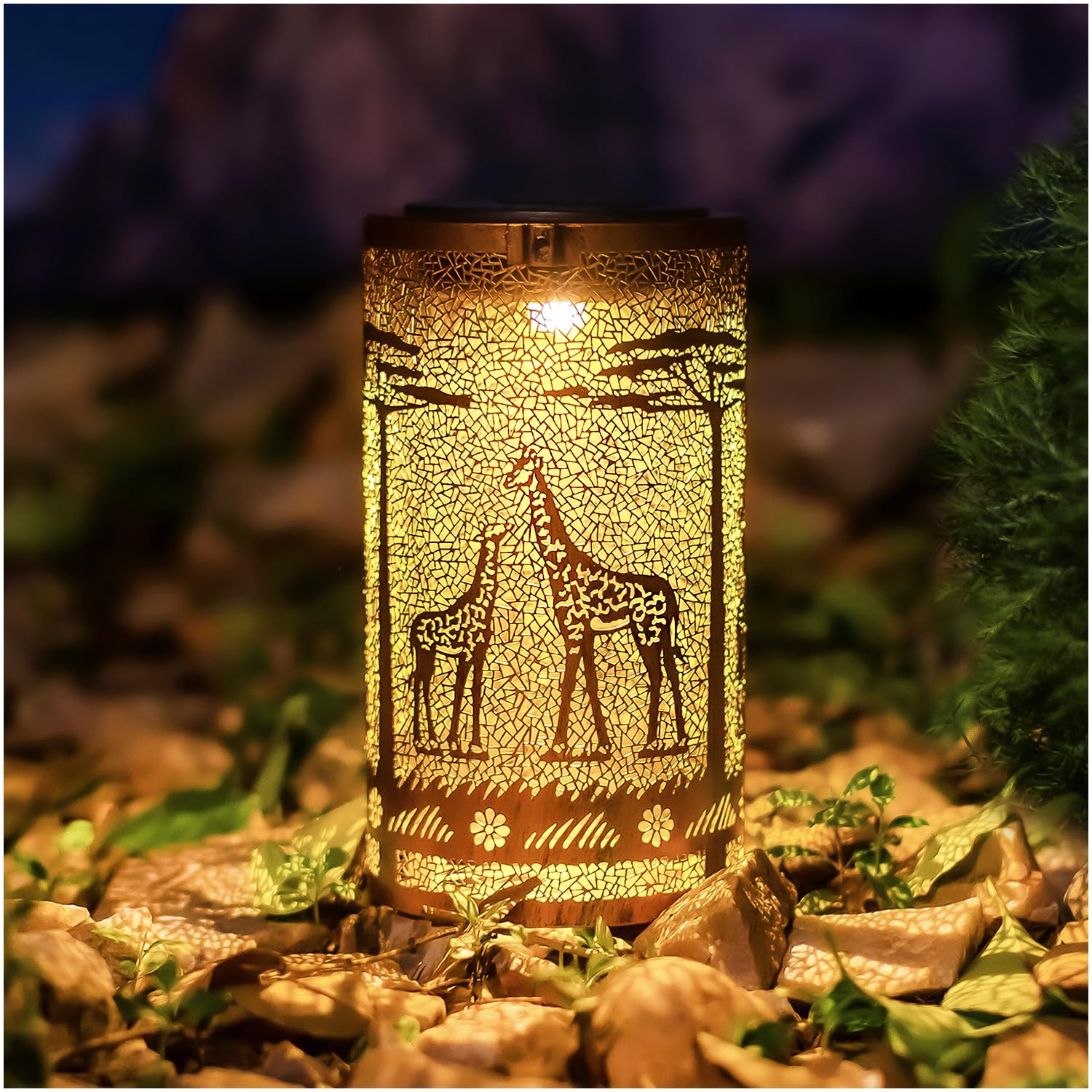 Giraffe Solar Lanterns Outdoor Waterproof Hanging Solar Lights Giraffe Gifts For Women Men Metal Decorative Led Giraffe Lanterns For Garden Decor,Yard,Patio,Lawn,Tabletop,Pathway,Landscape